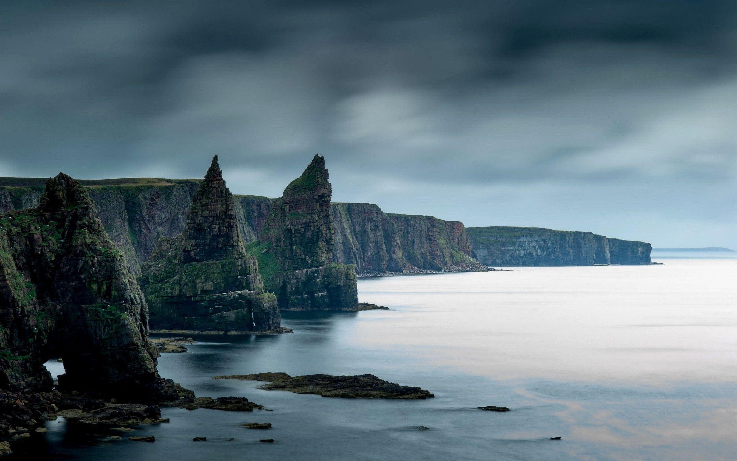 coast, Rock, Nature, Sea, Scotland, Cliff Wallpaper HD / Desktop