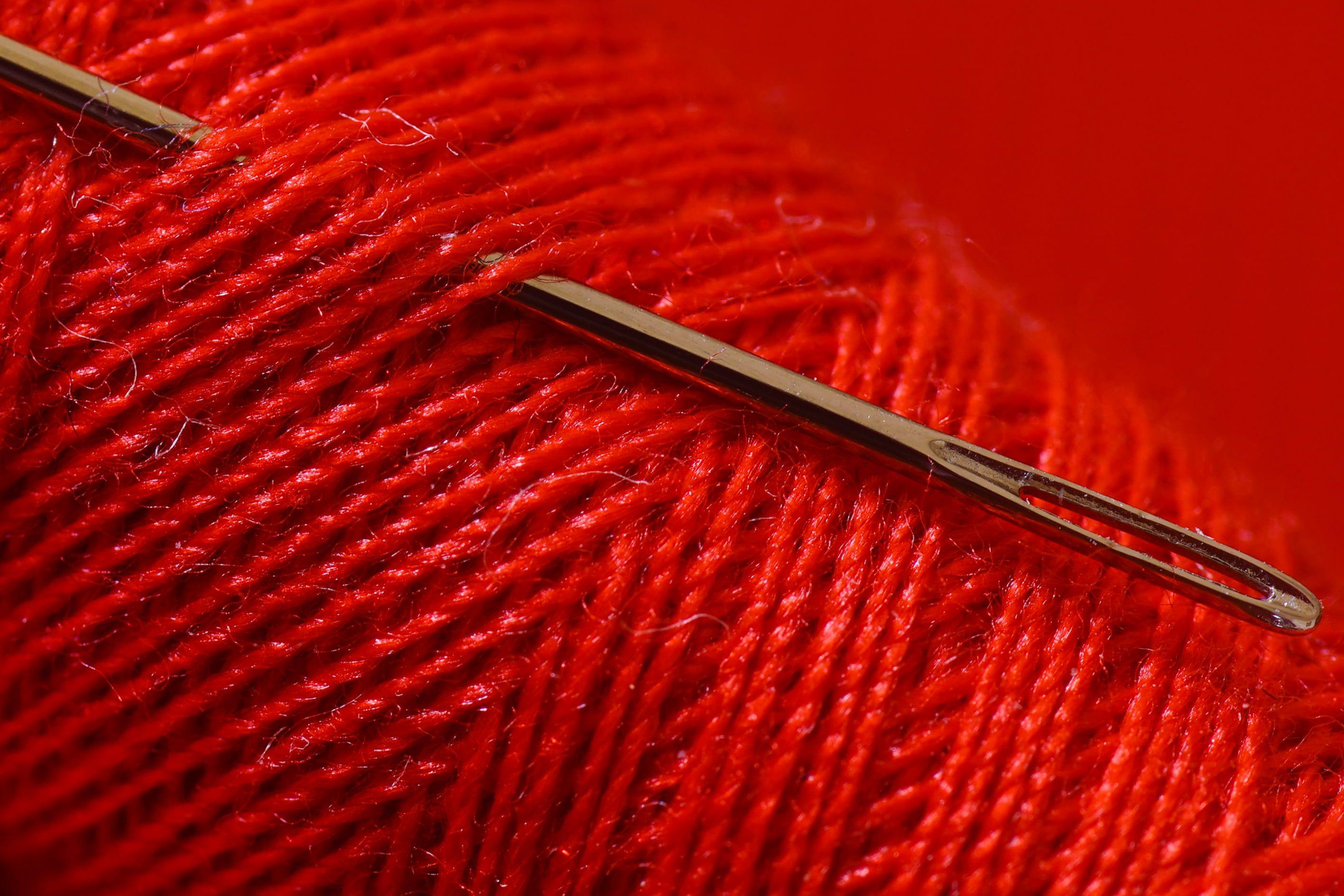 Needle and red thread HD wallpaper
