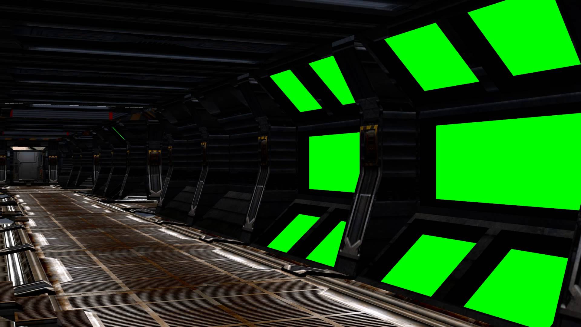 Космический корабль кабина Green Screen
