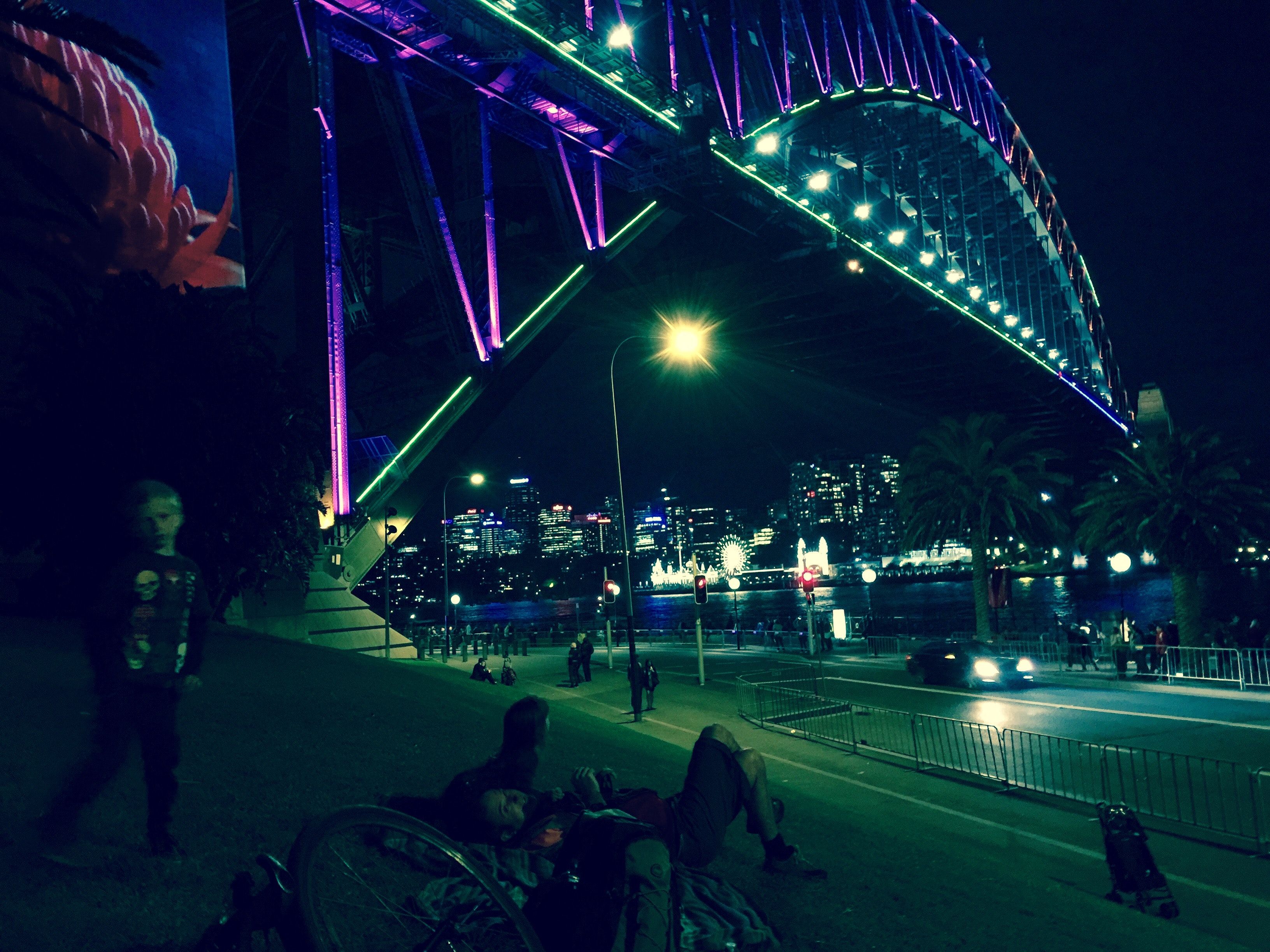 Free of Sydney Harbour Bridge night, vivid