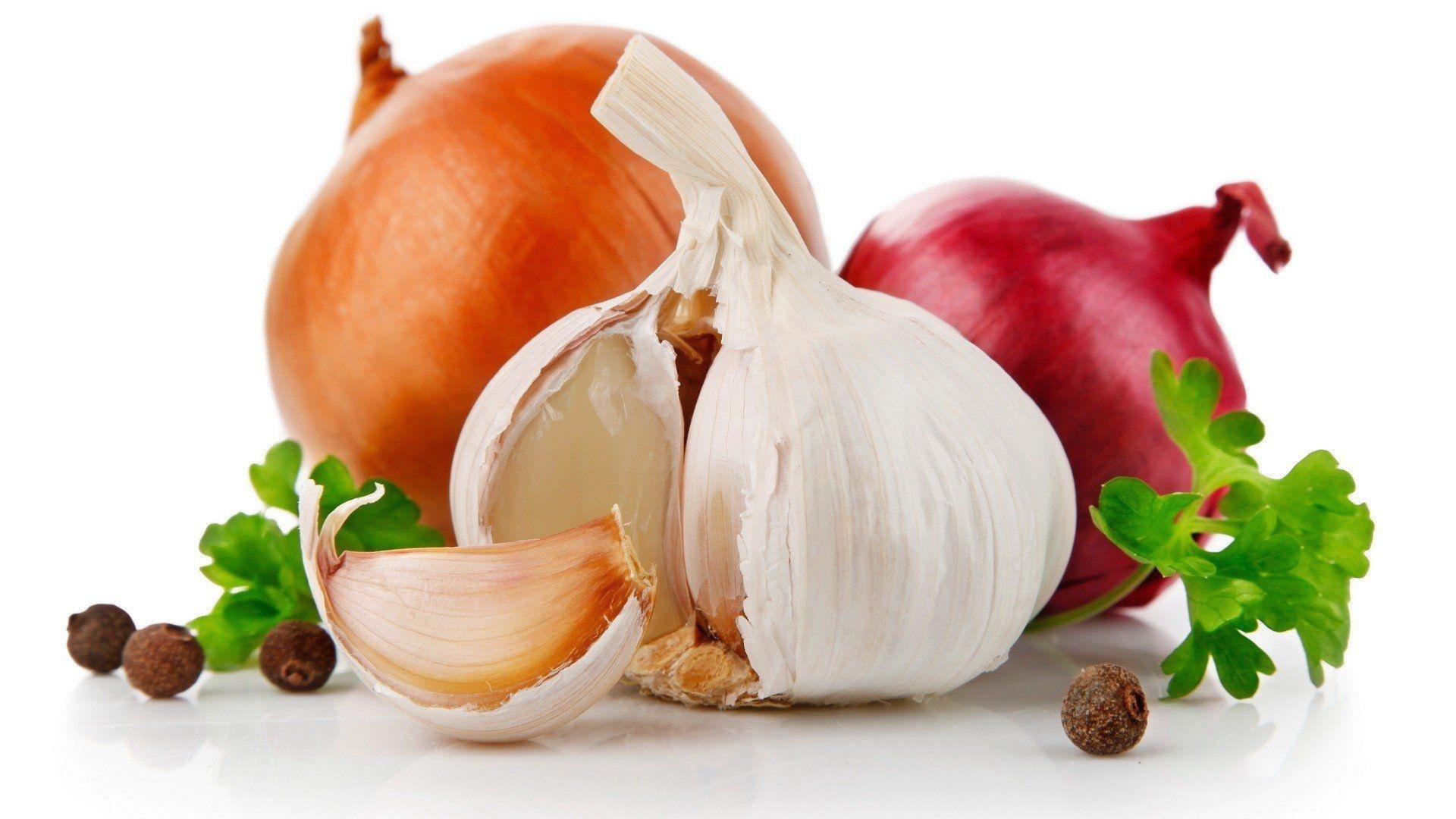Download 1920x1080 Garlic, Onion, Vegetables Wallpaper