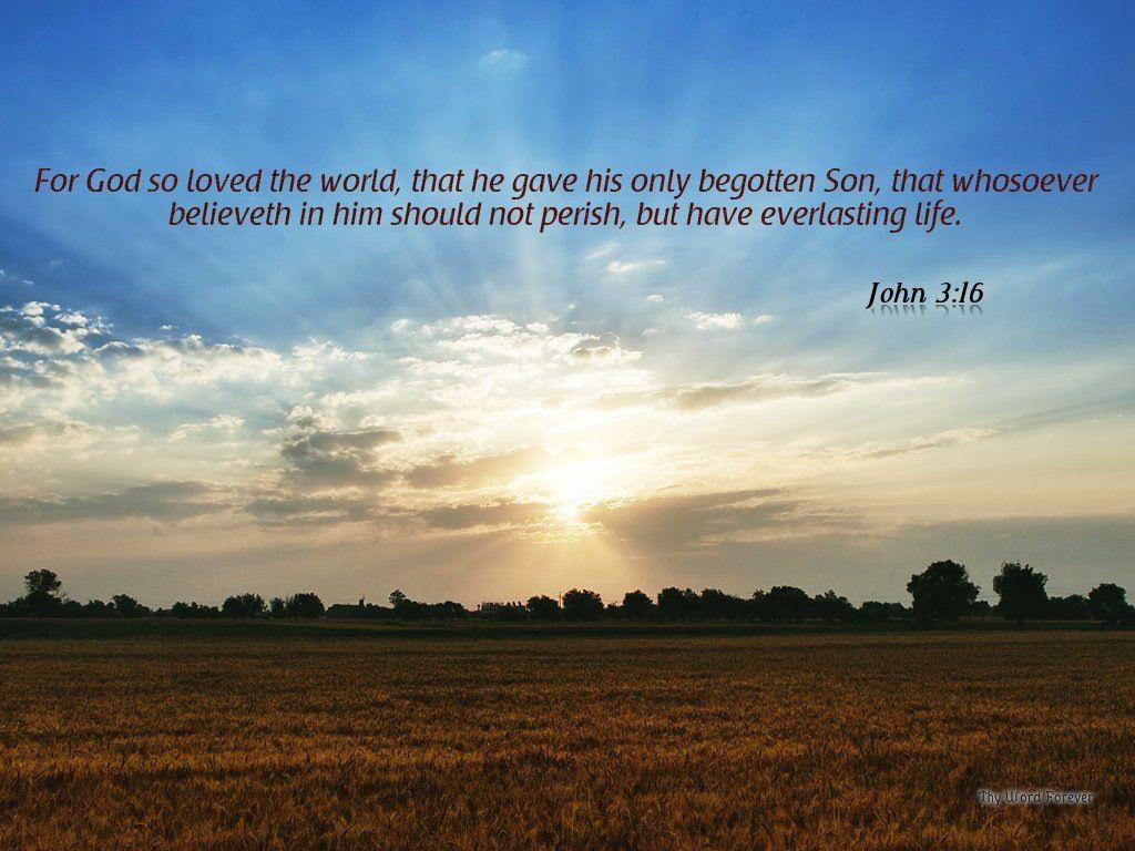 John 3:16 For God So Loved The World | Christian Wallpapers