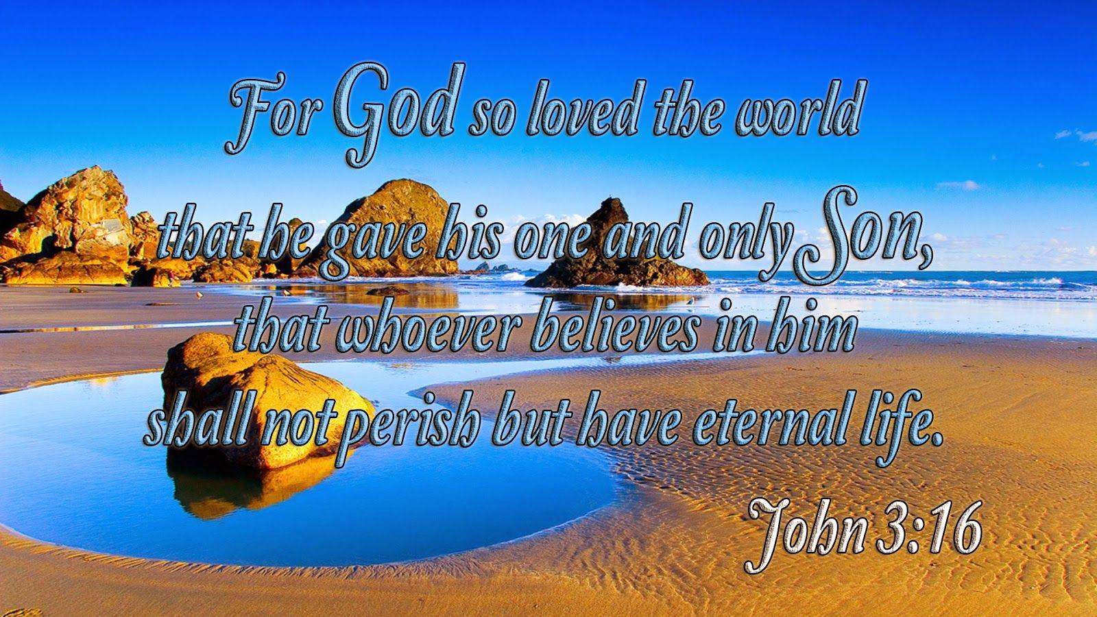 John 3:16 Bible Quotes HD Wallpaper