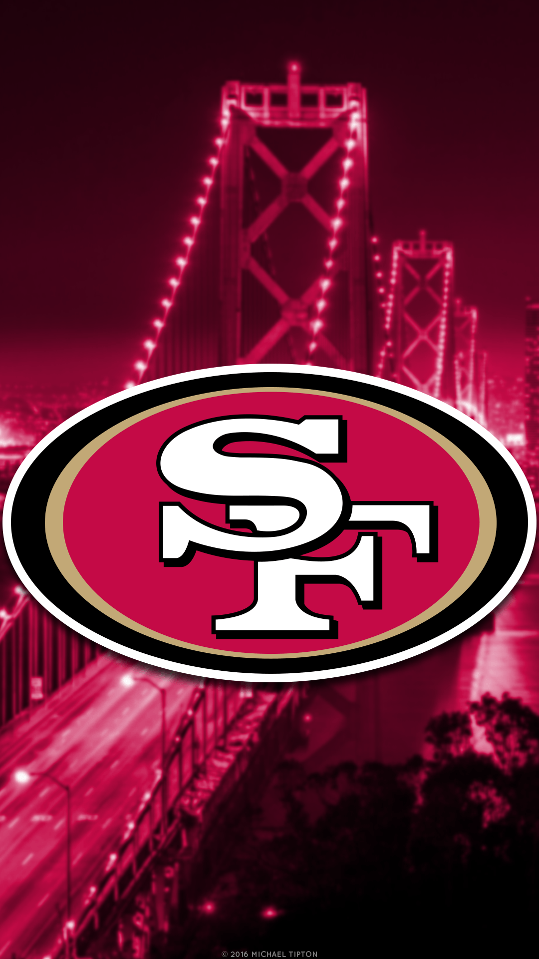 San Francisco 49ers 2018 Mobile City Logo Wallpaper