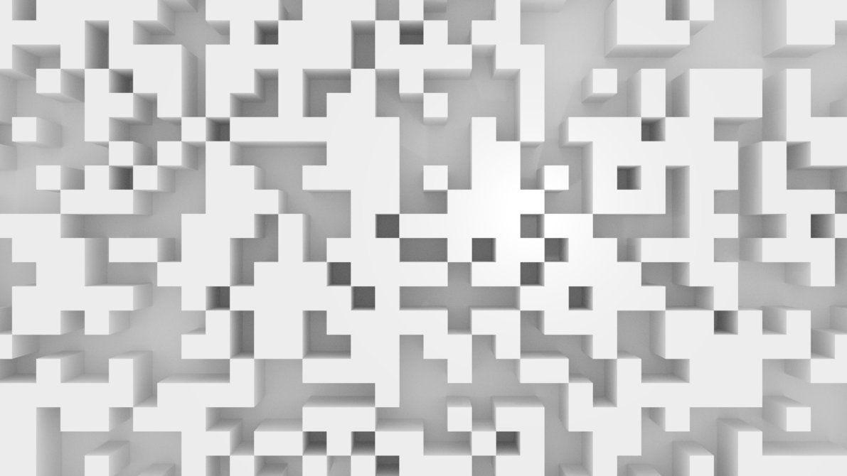 Full HD White Random Blocks Wallpaper