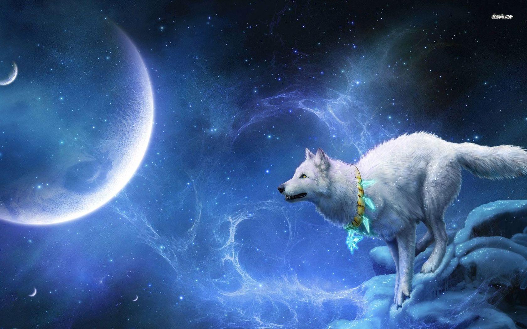 The picture for -> Ice Wolf Wallpaper