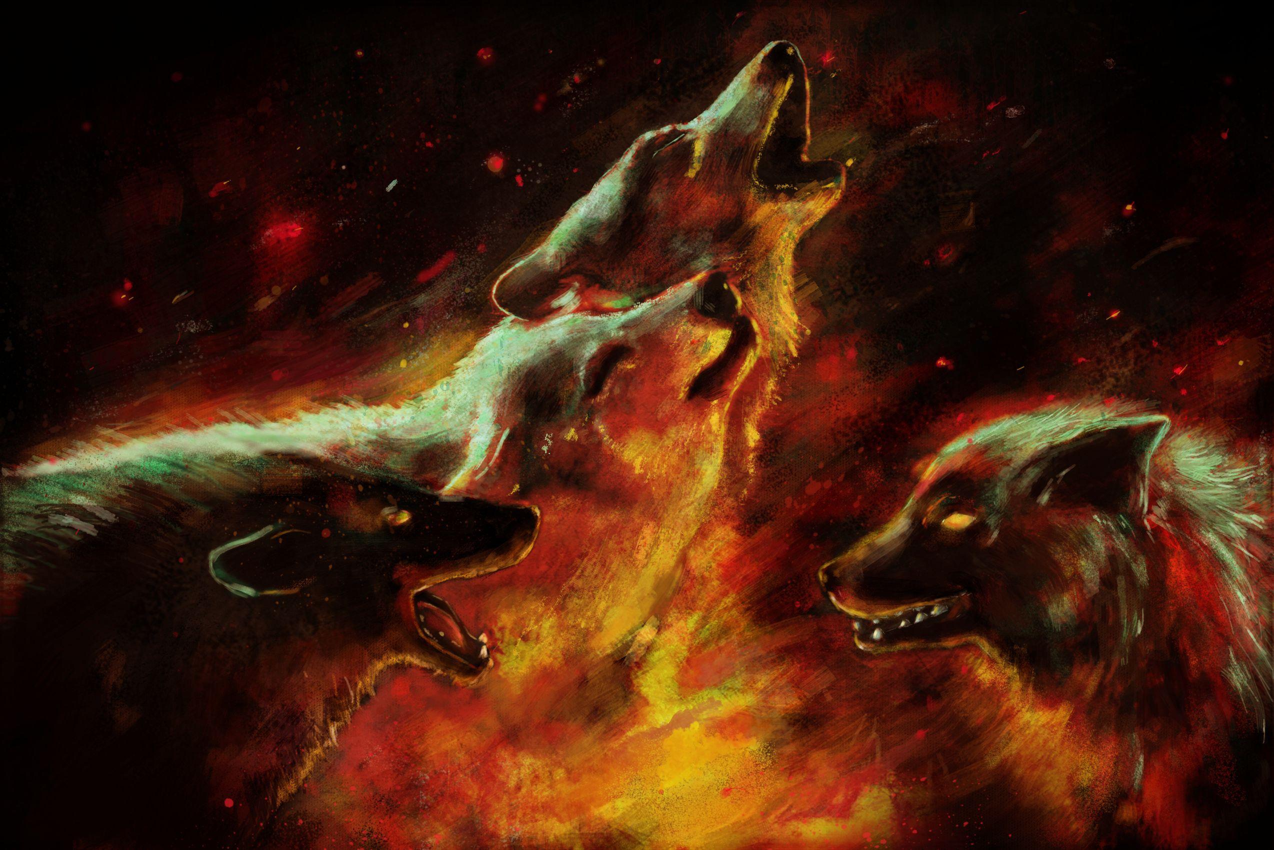 Fire Wolves Art