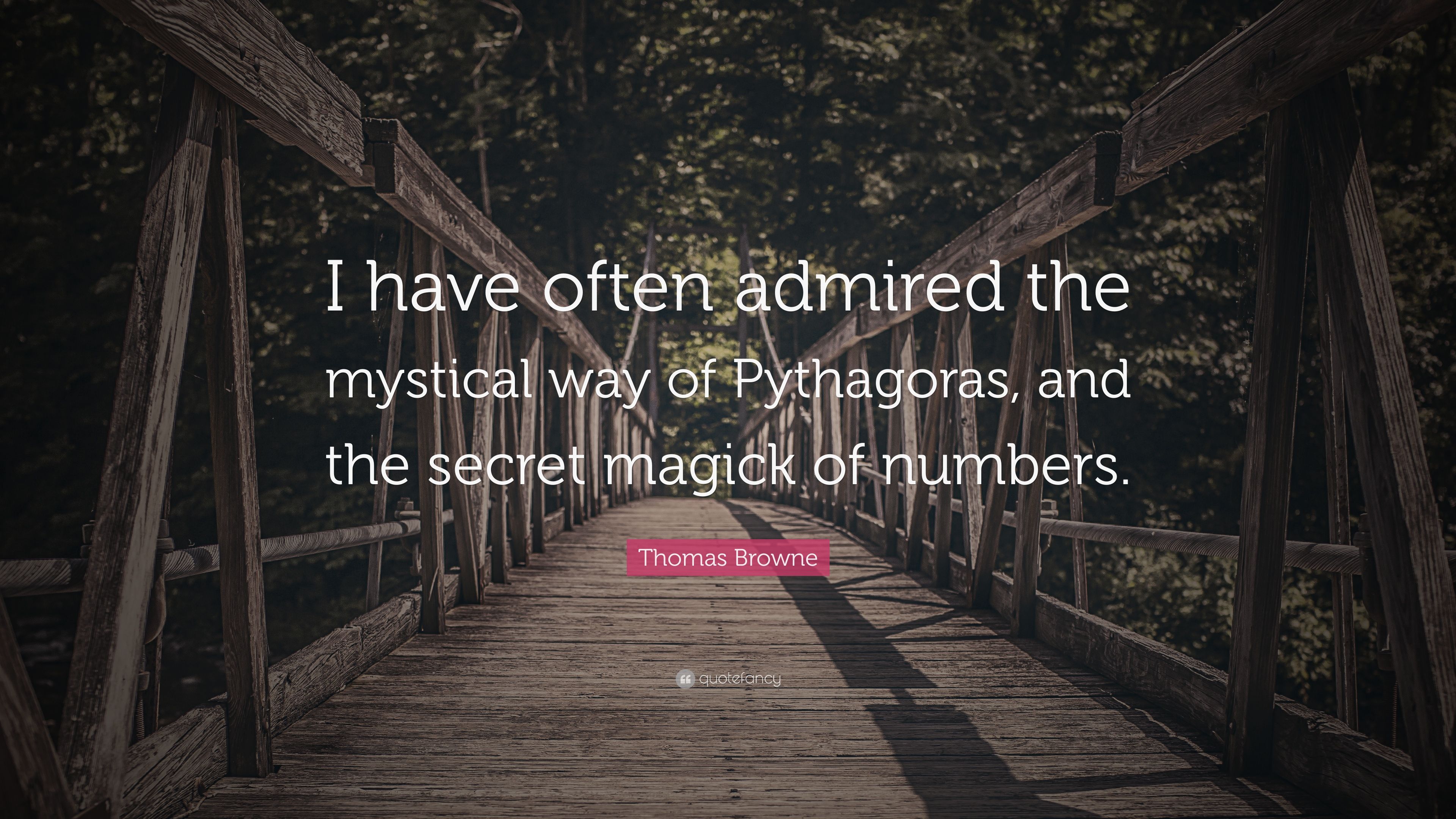 Thomas Browne Quote: “I have often admired the mystical way