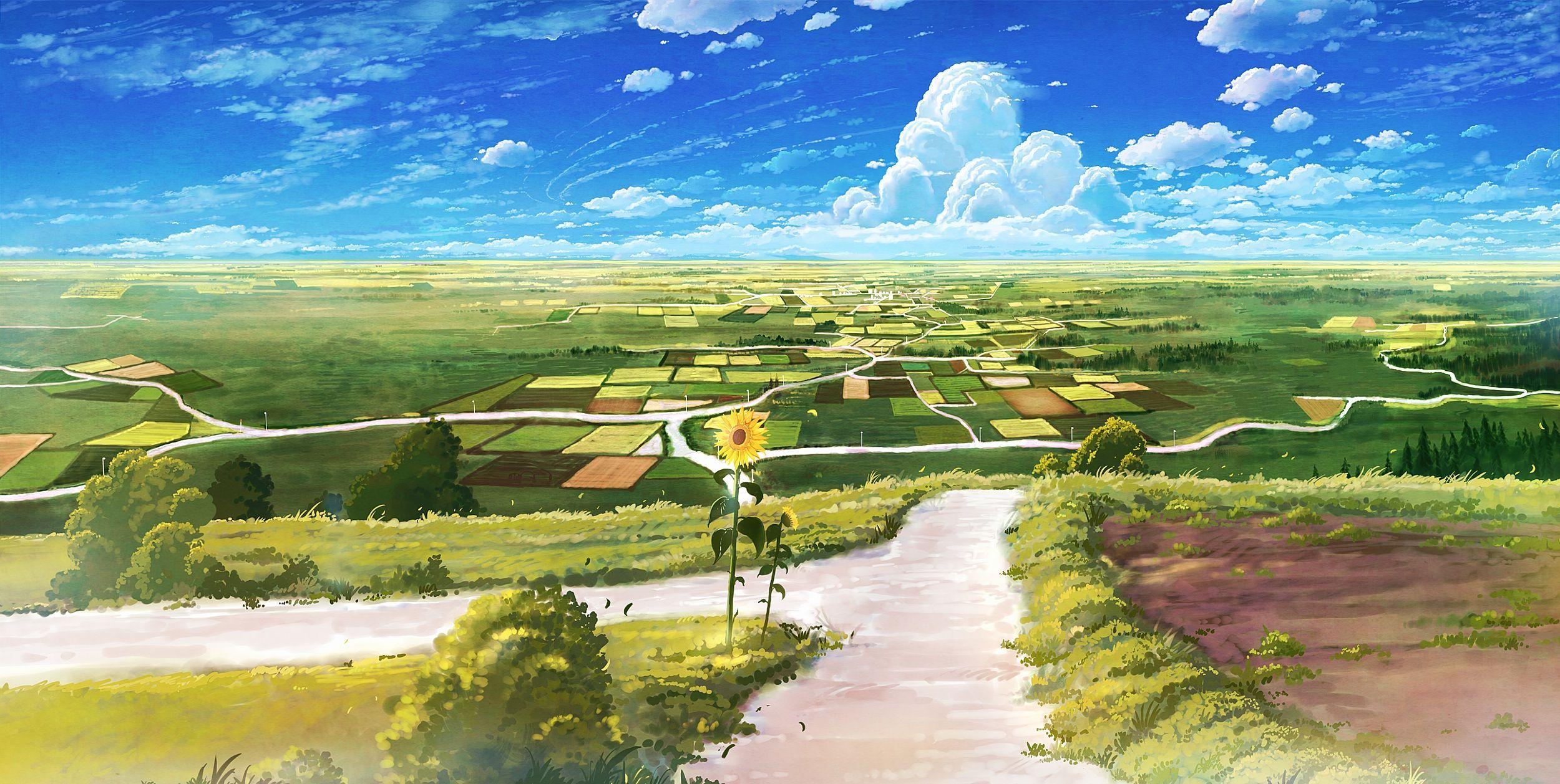 Nature Anime Scenery Background Wallpaper. Resources: Wallpaper