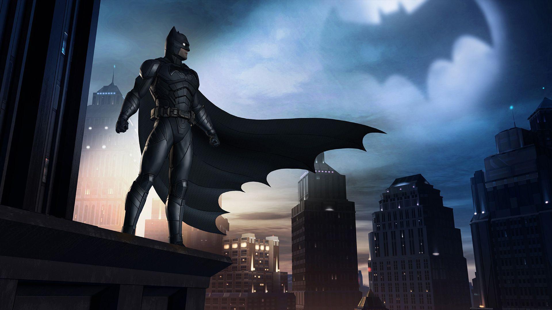 Batman on a rooftop. Wallpaper from Batman: The Telltale Series