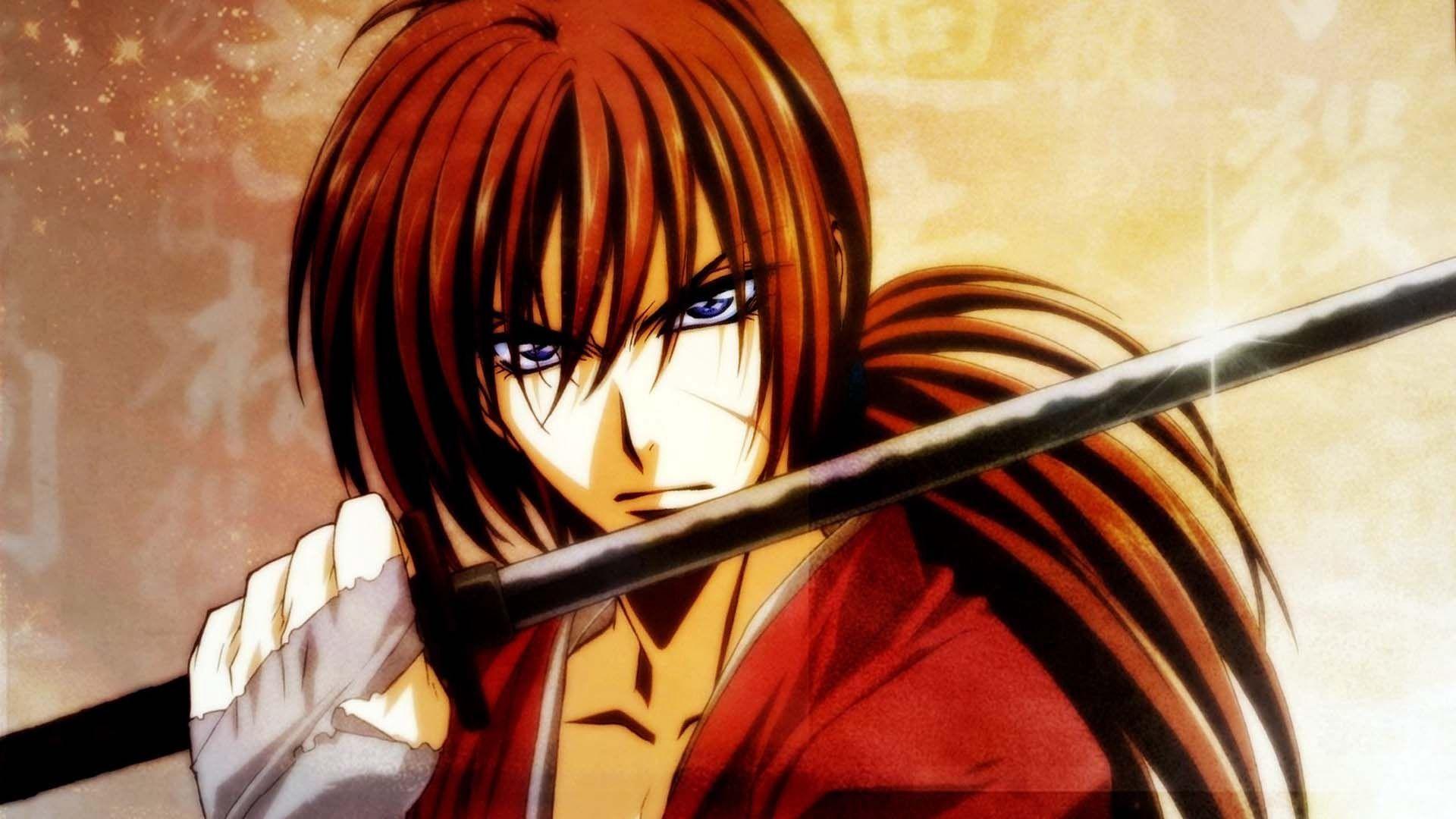 Download wallpaper 1920x1080 kenshin himura, rurouni kenshin, art