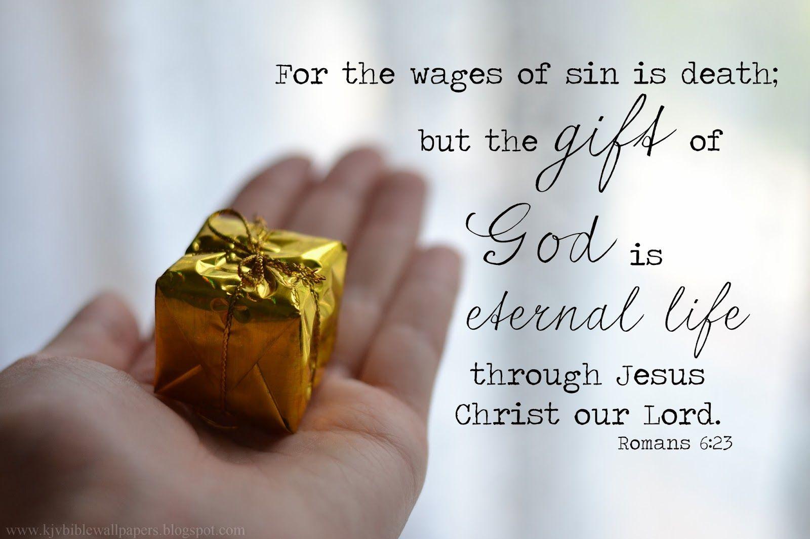 KJV Bible Wallpaper: The Gift of God 6:23