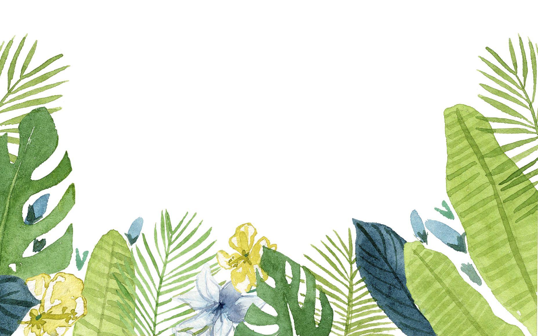 Organic watercolor desktop wallpaper for Wellness