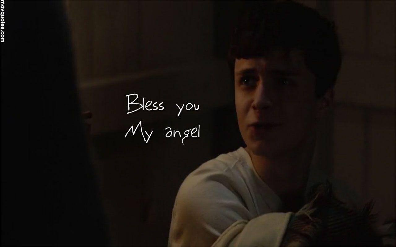 Bless you, my angel Quotes Wallpaper