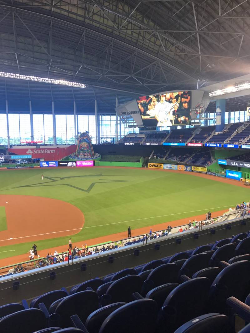 Marlins Park, section 209, row 5, seat 18 Marlins, shared