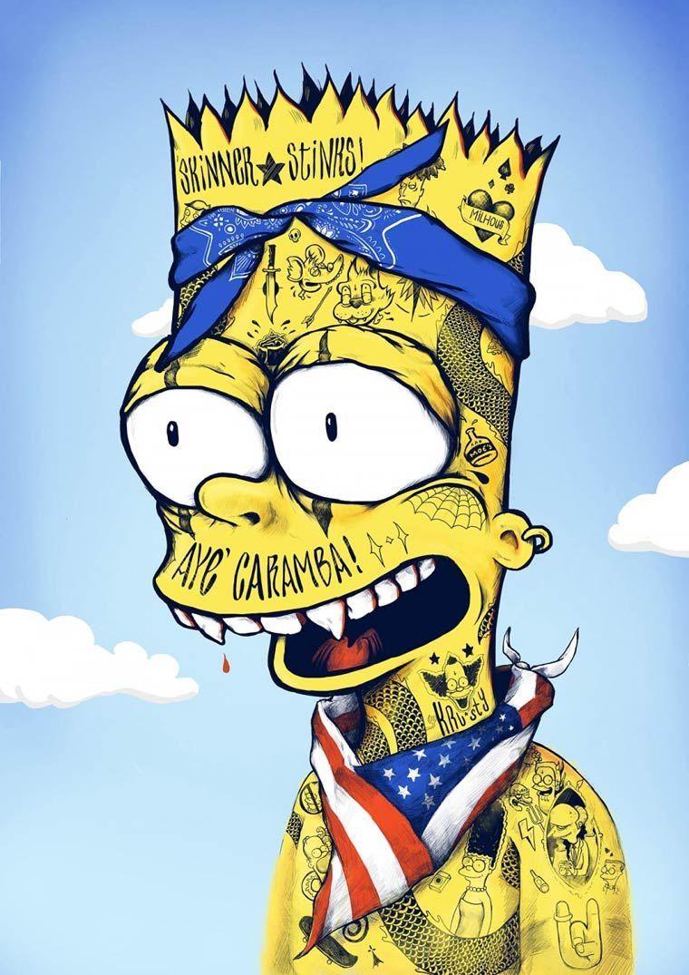 Bart Simpson Wallpaper Discover more Android Background Black Cartoon  gangsta wallpapers httpswwwenjpgcom  Bart simpson art Simpsons  art Bart simpson