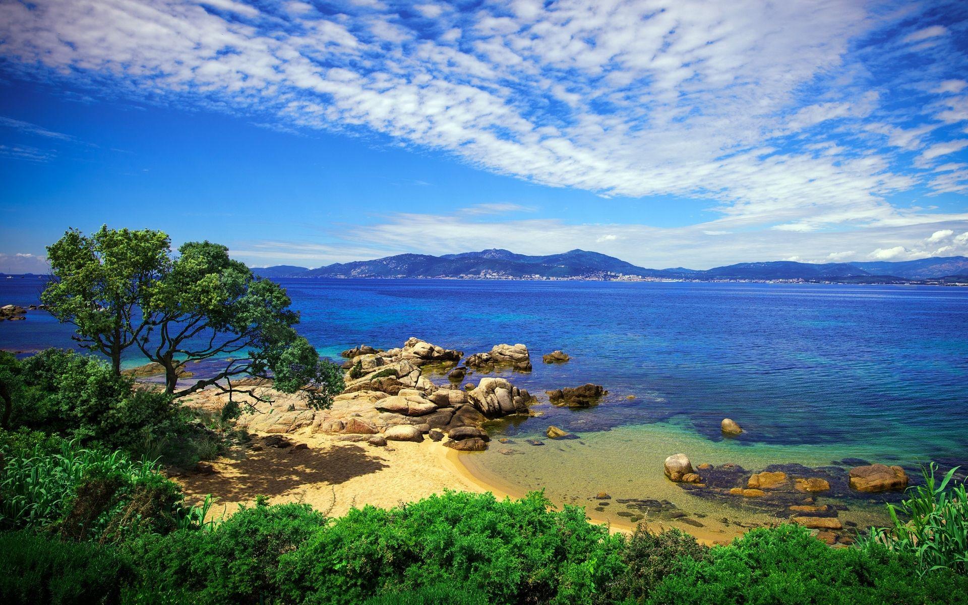 Corsica Porticcio Coast wallpaper. Corsica Porticcio Coast stock