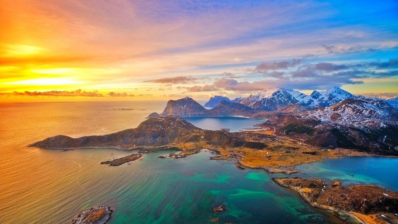 Sunset Corsica Nature Landscape Mountain Beaches Picture HD Sunset