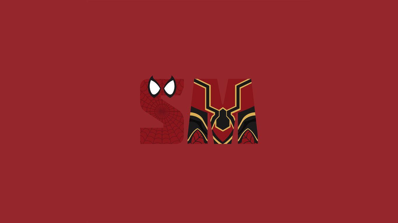 Spiderman Minimalism Avengers Infinity War 5k 1366x768