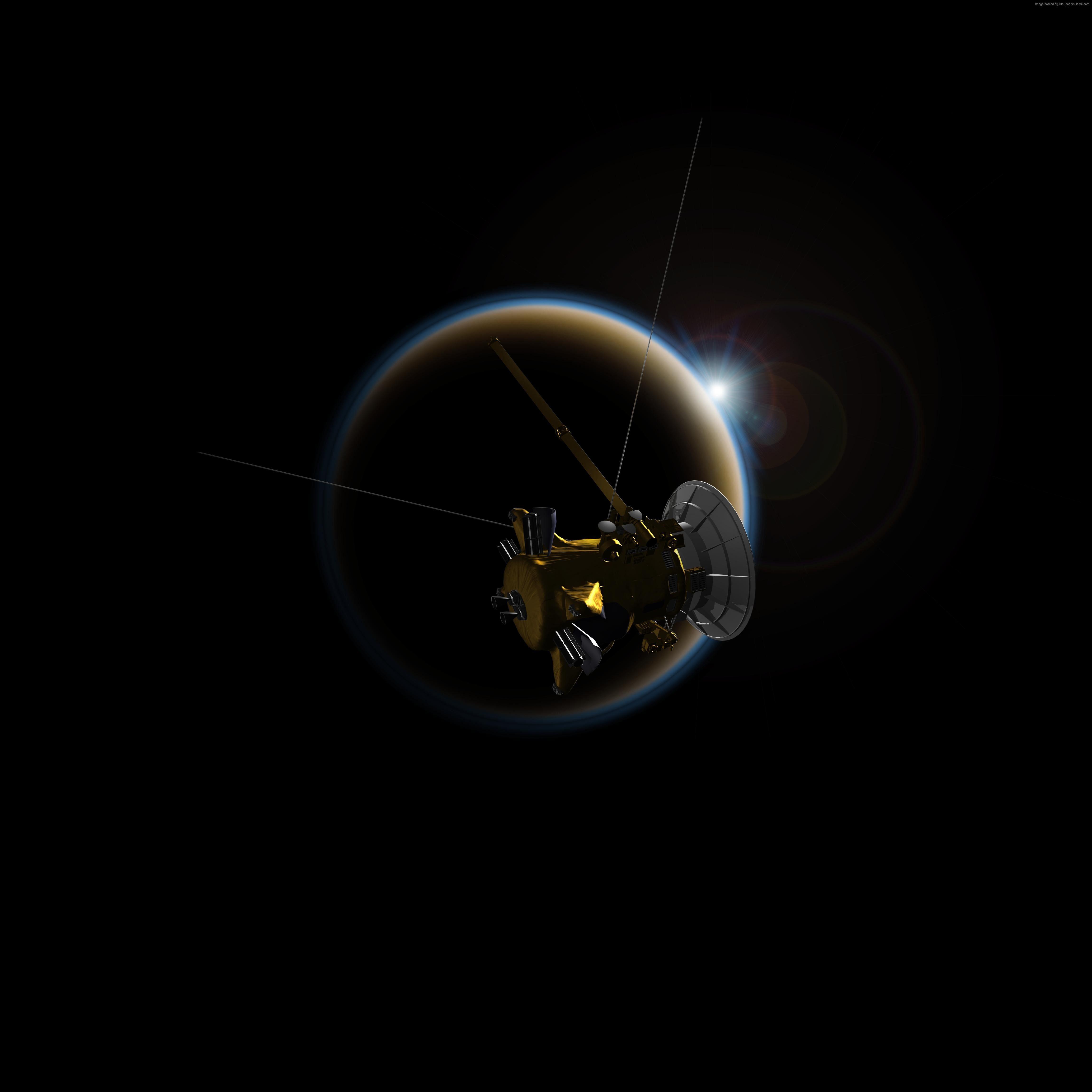 Wallpaper Saturn, Cassini Probe, 4k, Space