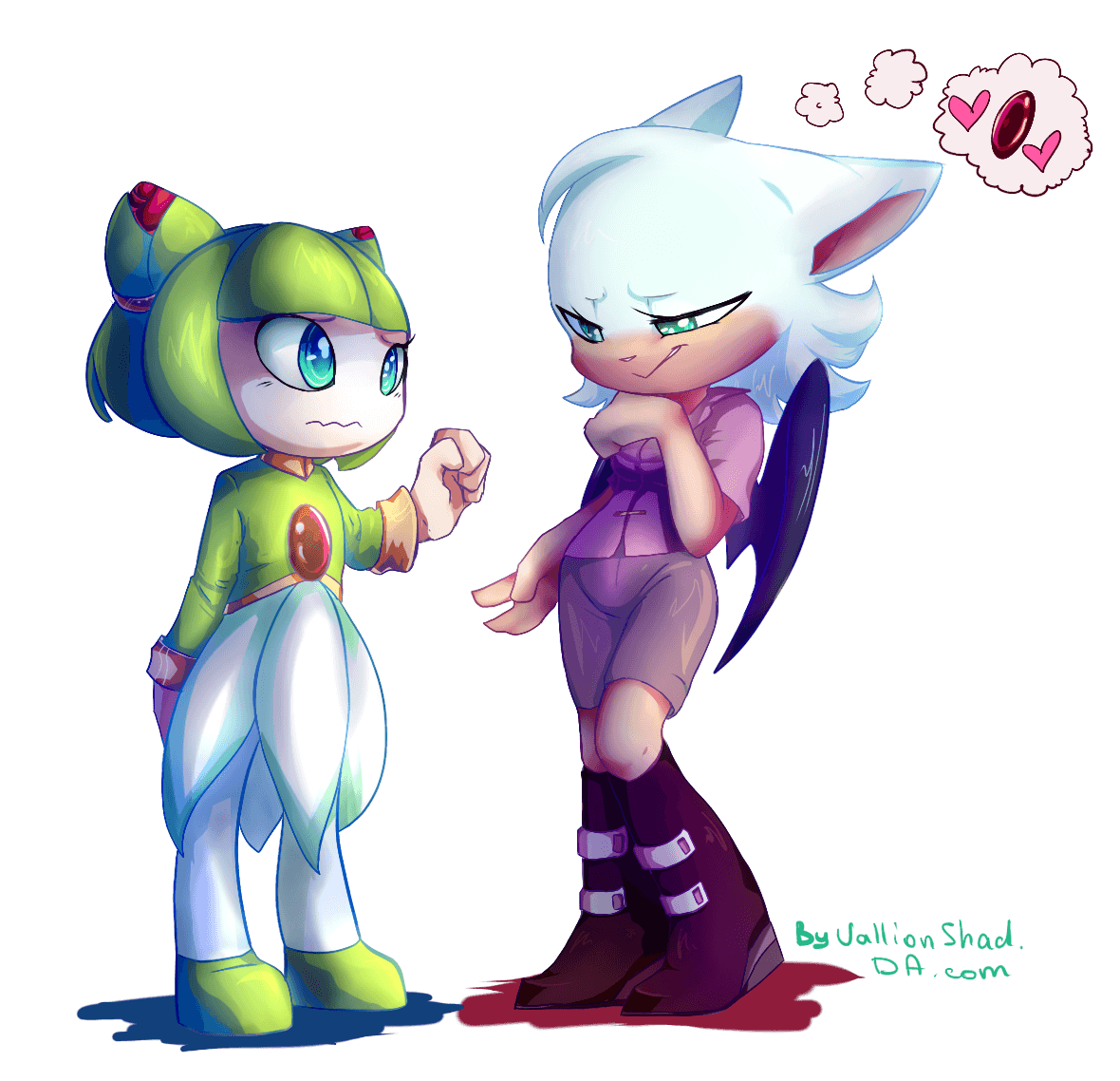 Rouge meets Cosmo. Sonic the Hedgehog