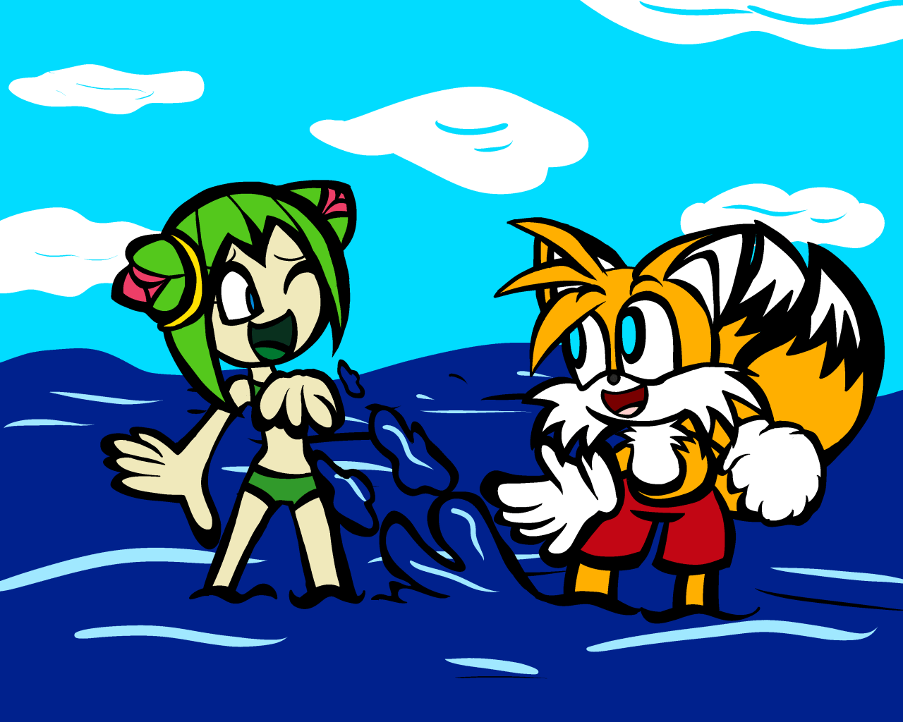 Tails X Cosmo hashtag Image on Tumblr