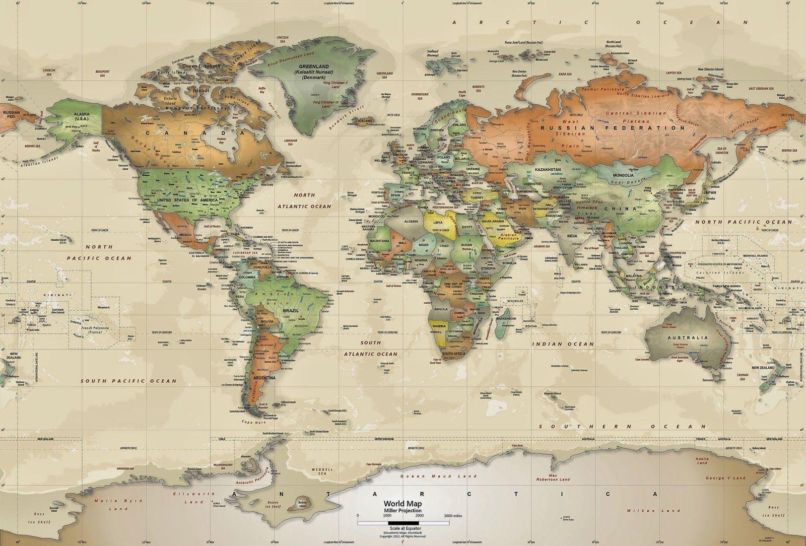 World Map Desktop Wallpaper. World map mural, World map wallpaper, Map wall mural