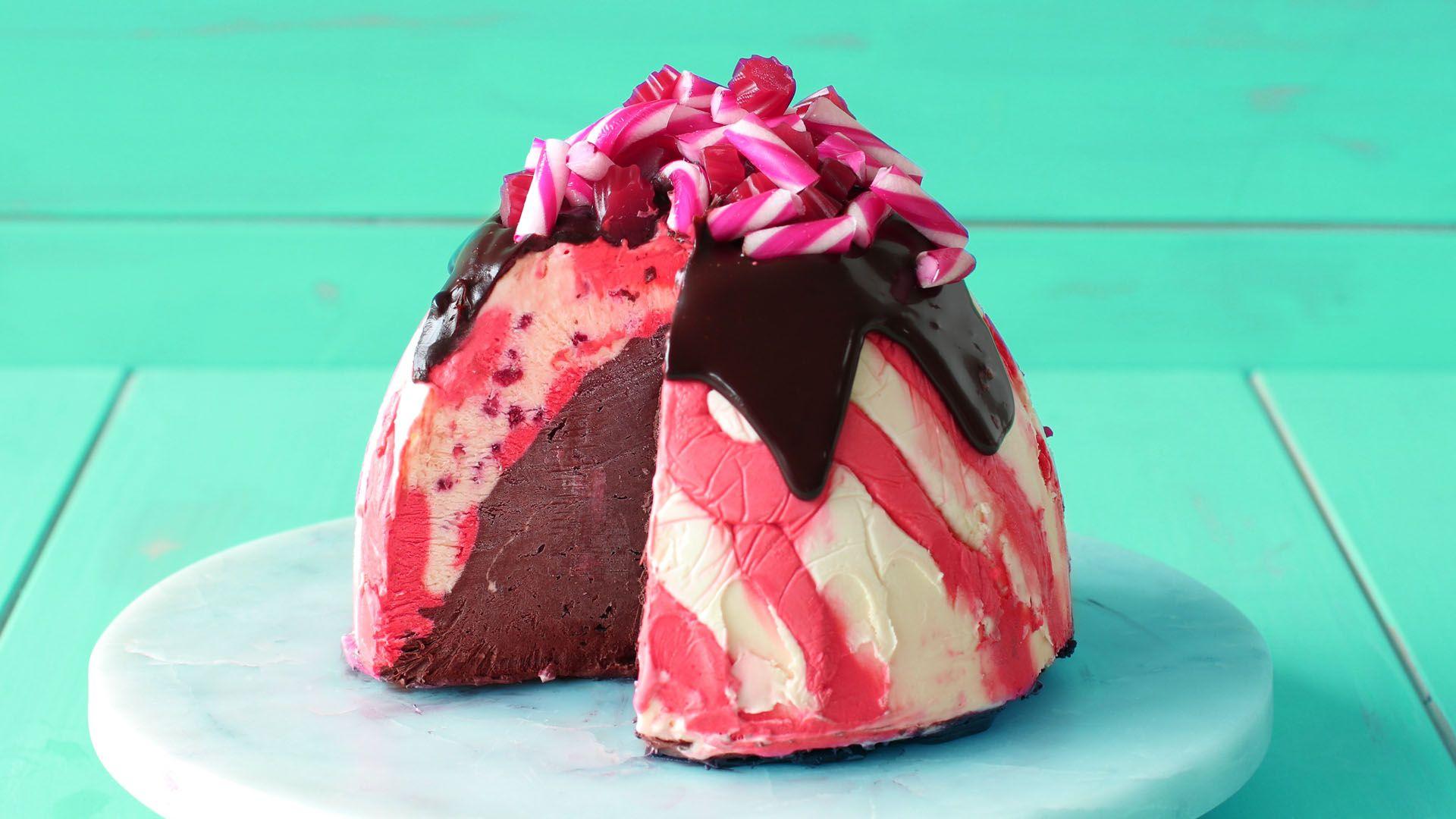 Peppermint Ice Cream Christmas Pudding Recipe