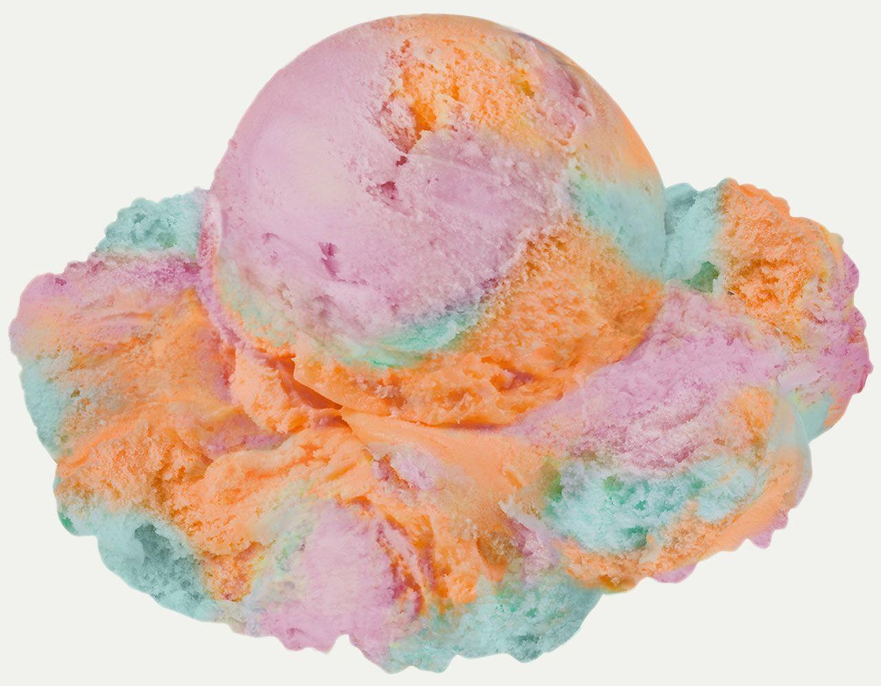 Pierre's Ice Cream Sherbet. rainbow sherbet. Rainbow