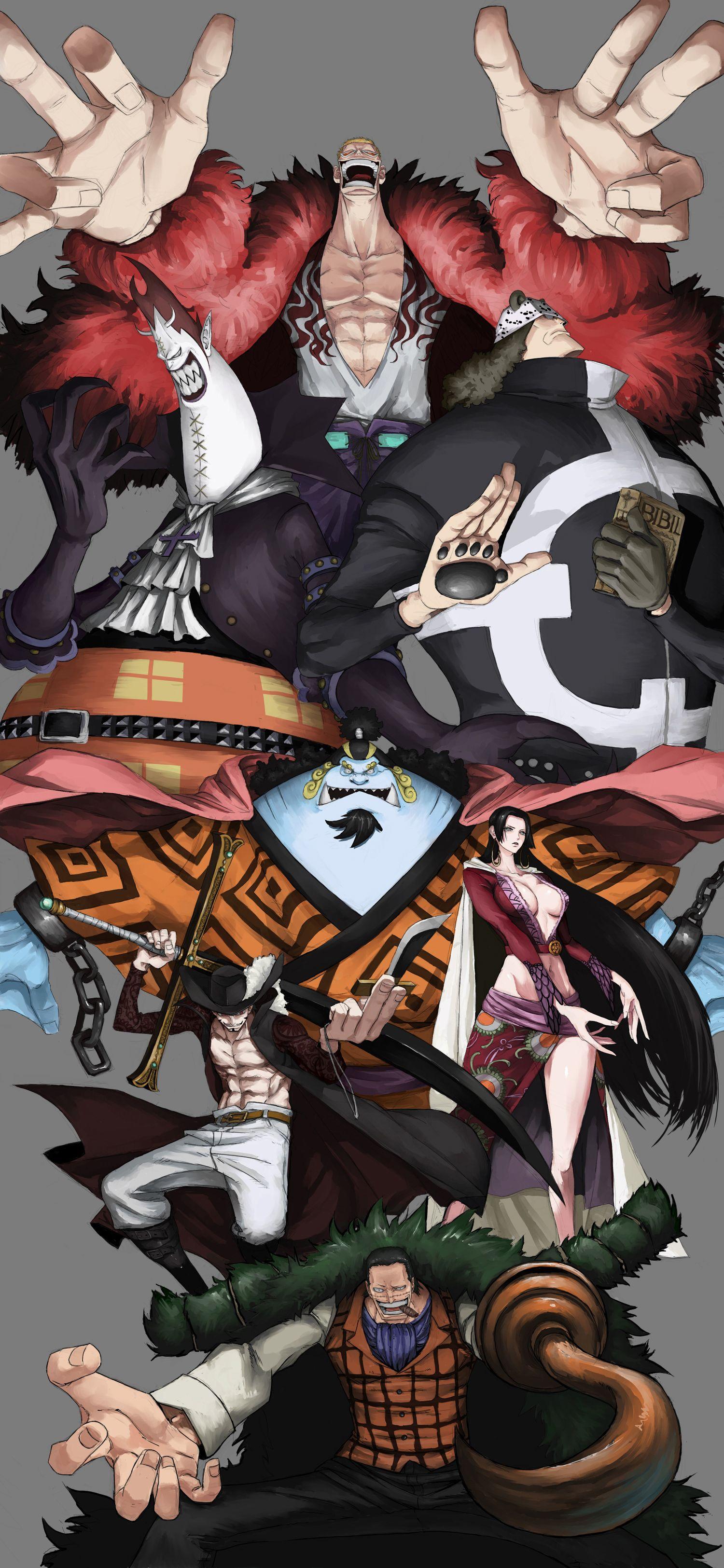 bartholomew kuma, boa hancock, donquixote doflamingo, dracule mihawk