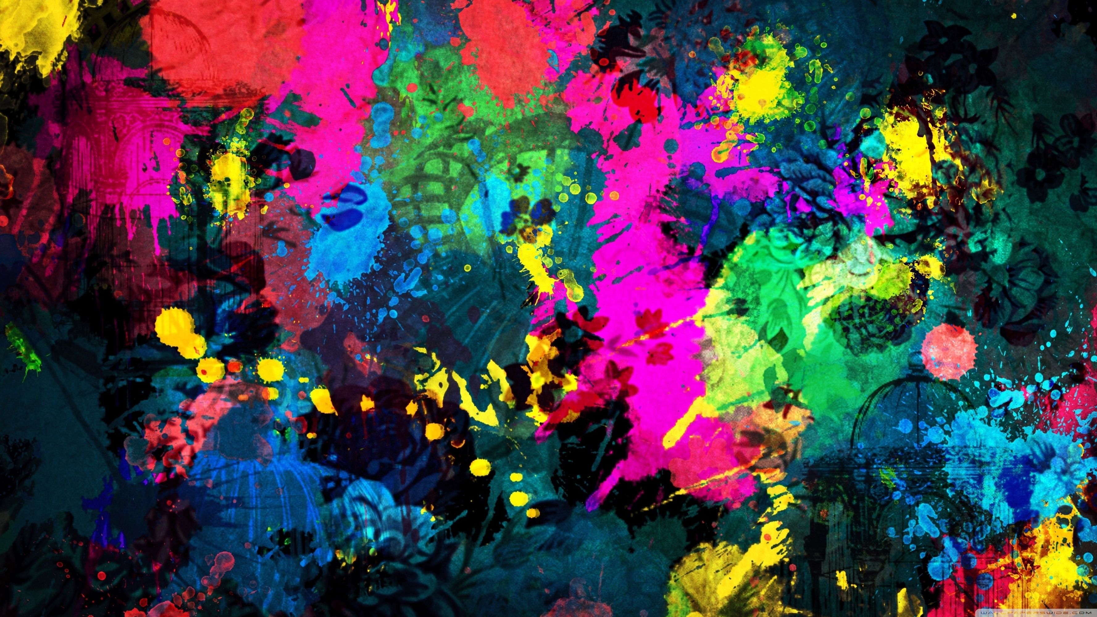 Colorful Paint Splatter 4K HD Desktop Wallpapers For Ultra