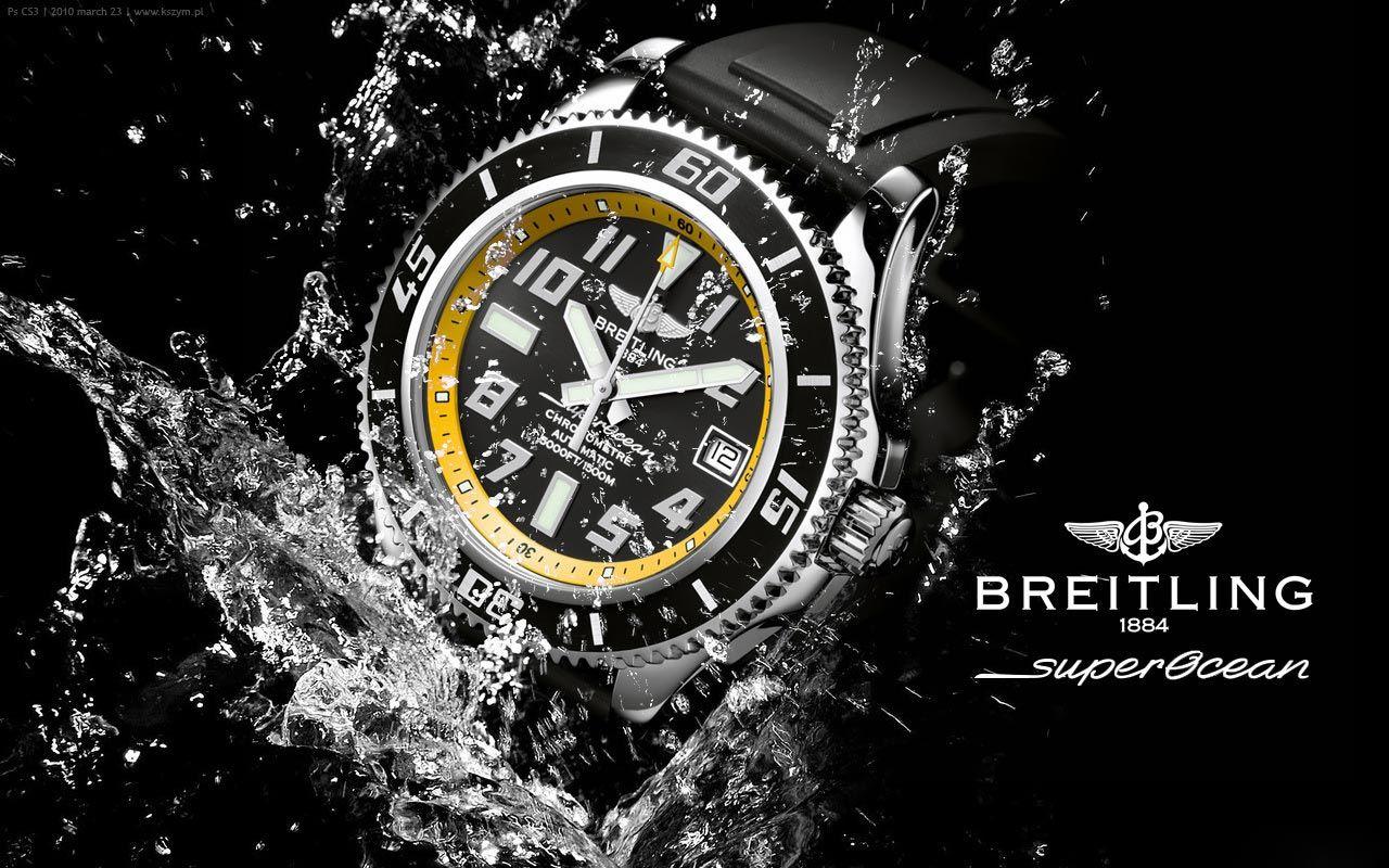 Premium AI Image | A watch face that says breitling on it
