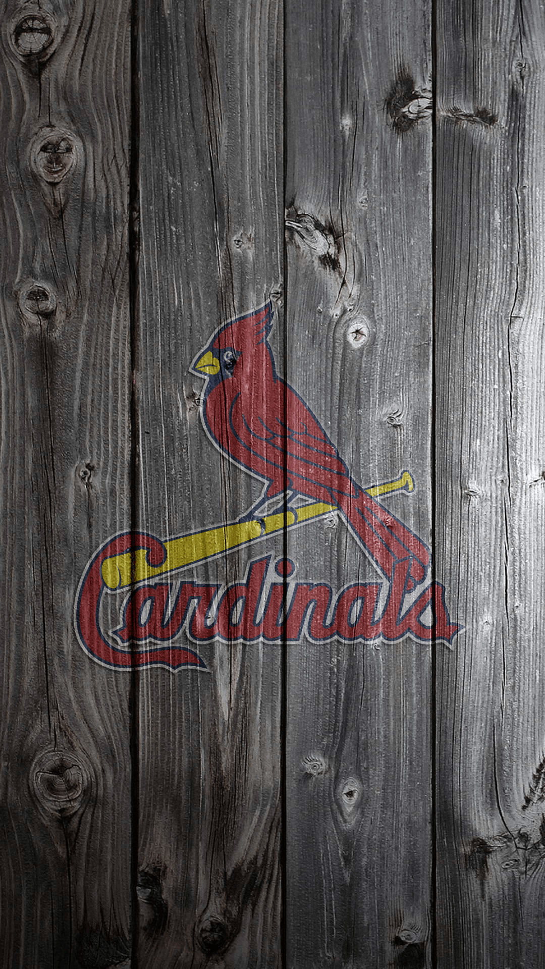 iPhone Wallpaper, St. Louis Cardinals (Wood)