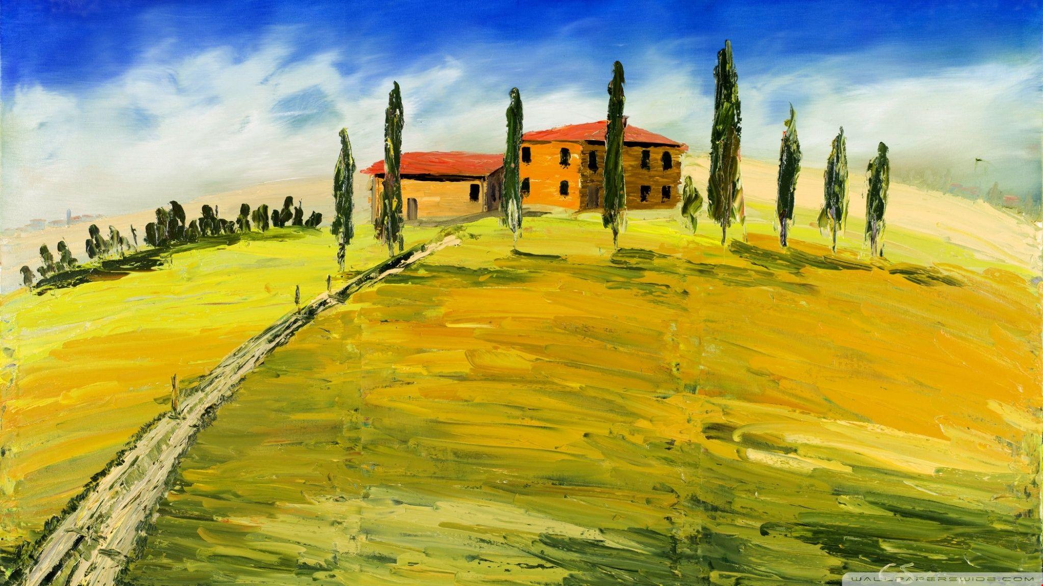 2k Toskana Olgemalde, Tuscany Oil Painting & Paintings