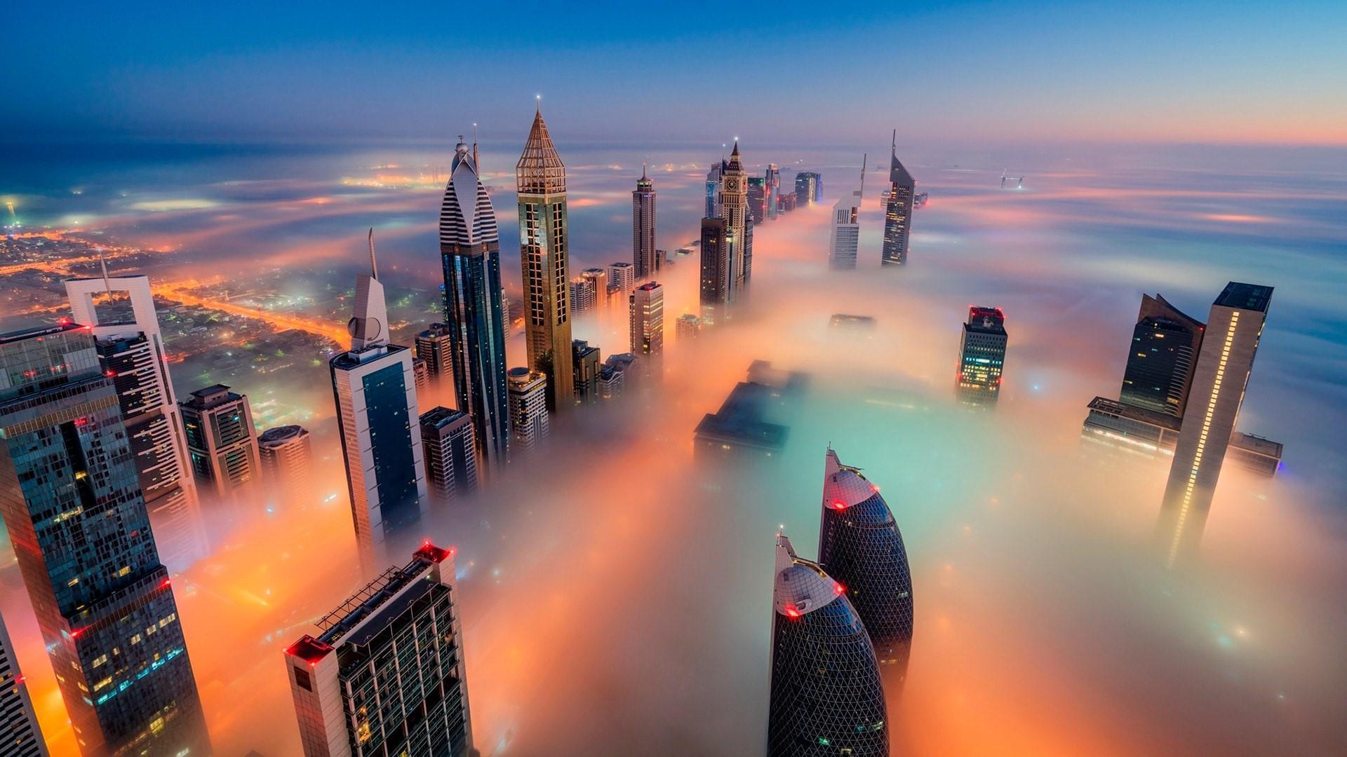 Dubai Skyline In The Fog Wallpaper. Wallpaper Studio 10