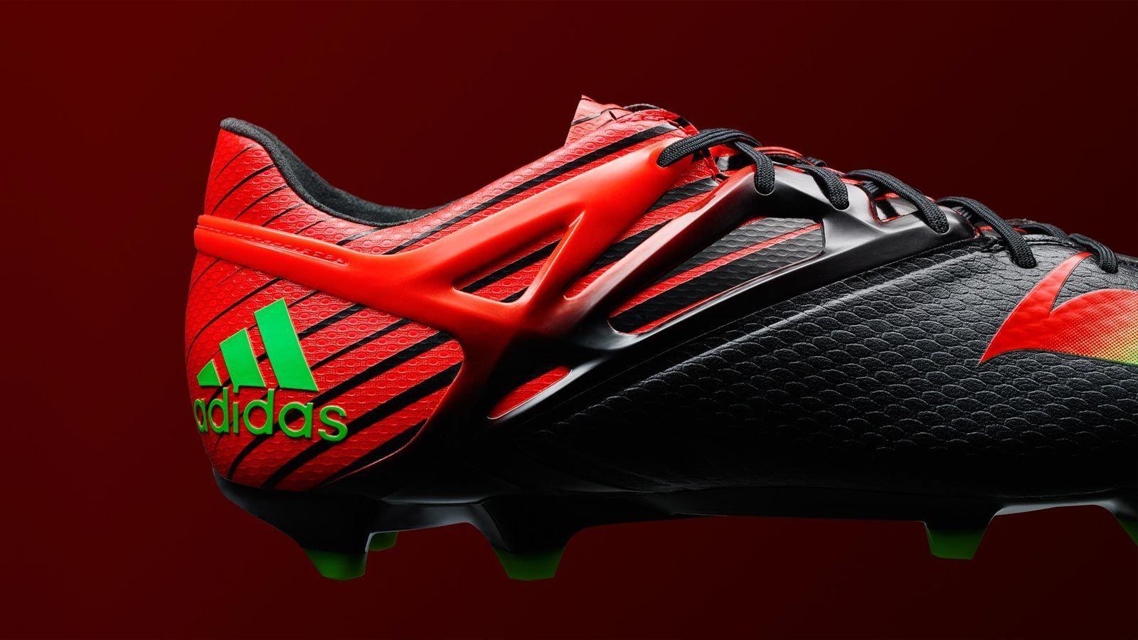 The New Black / Red Adidas Messi 2015 2016 Football Boot Features An