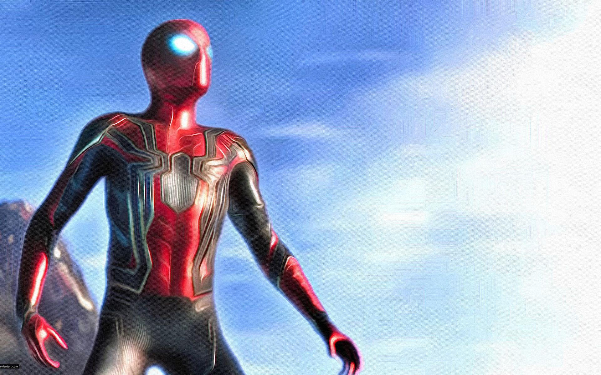 Spiderman In Avengers Infinity War 2018 4K Artwork 1080P