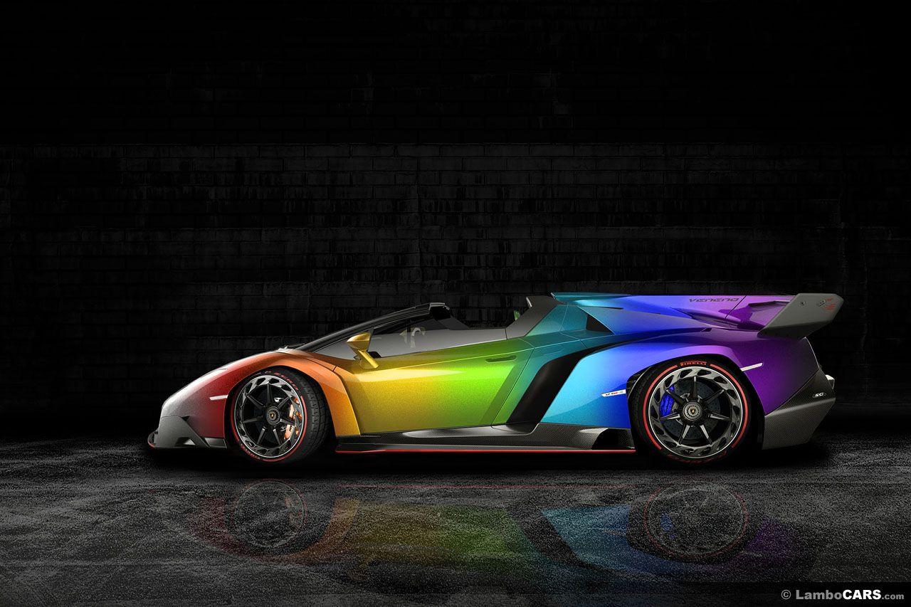 Neon Lambo Rainbow Fire Lamborghini Wallpaper