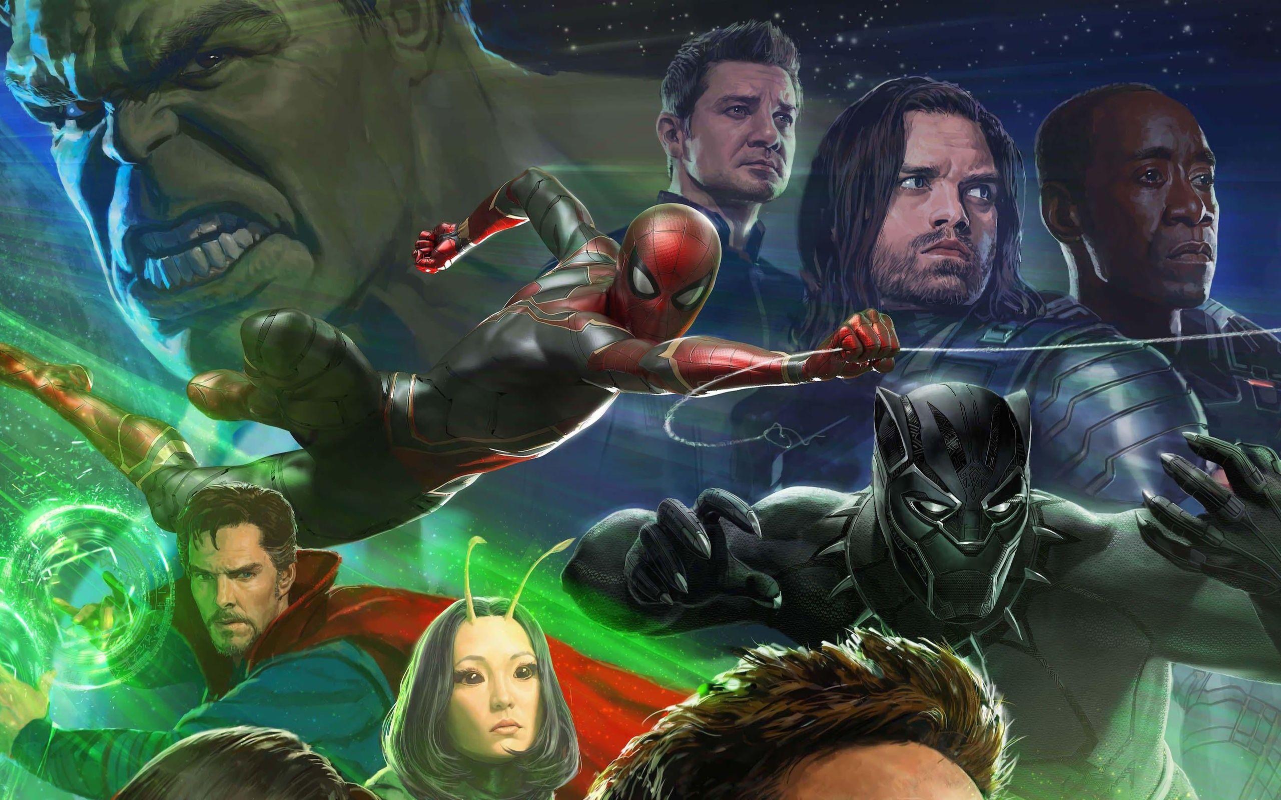Spider Man, 4k Avengers Infinity War Hulk, Black Panther