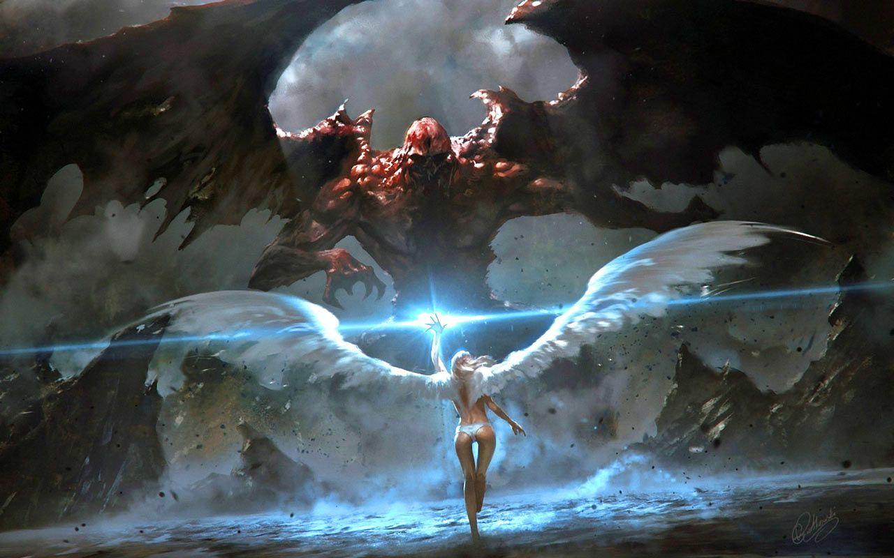 Angel Fighting Demons Wallpaper, Angel Fighting Demons Background