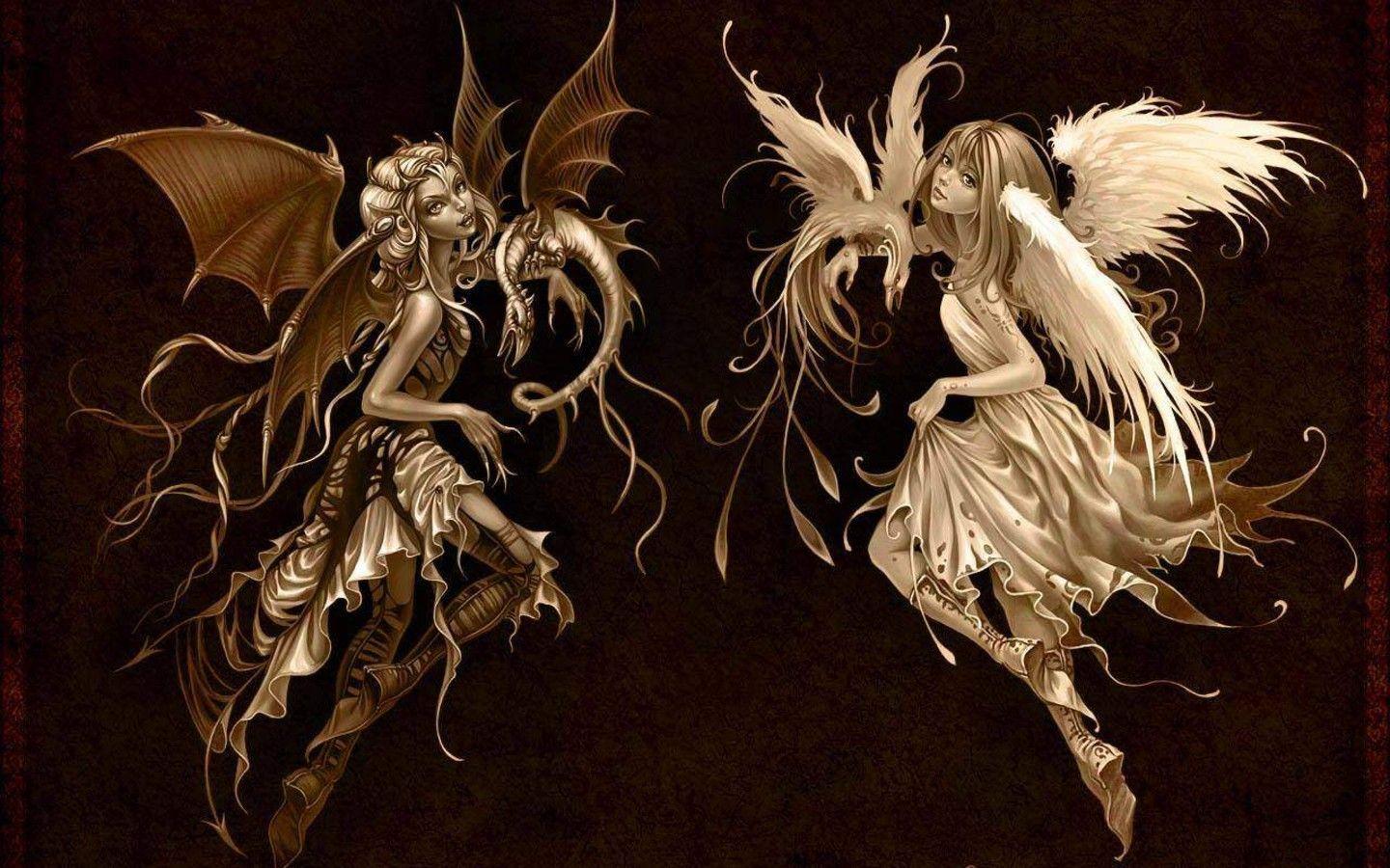 Best Angels Vs Demons Wallpaper Hd. X Half Demon Half Angel By On