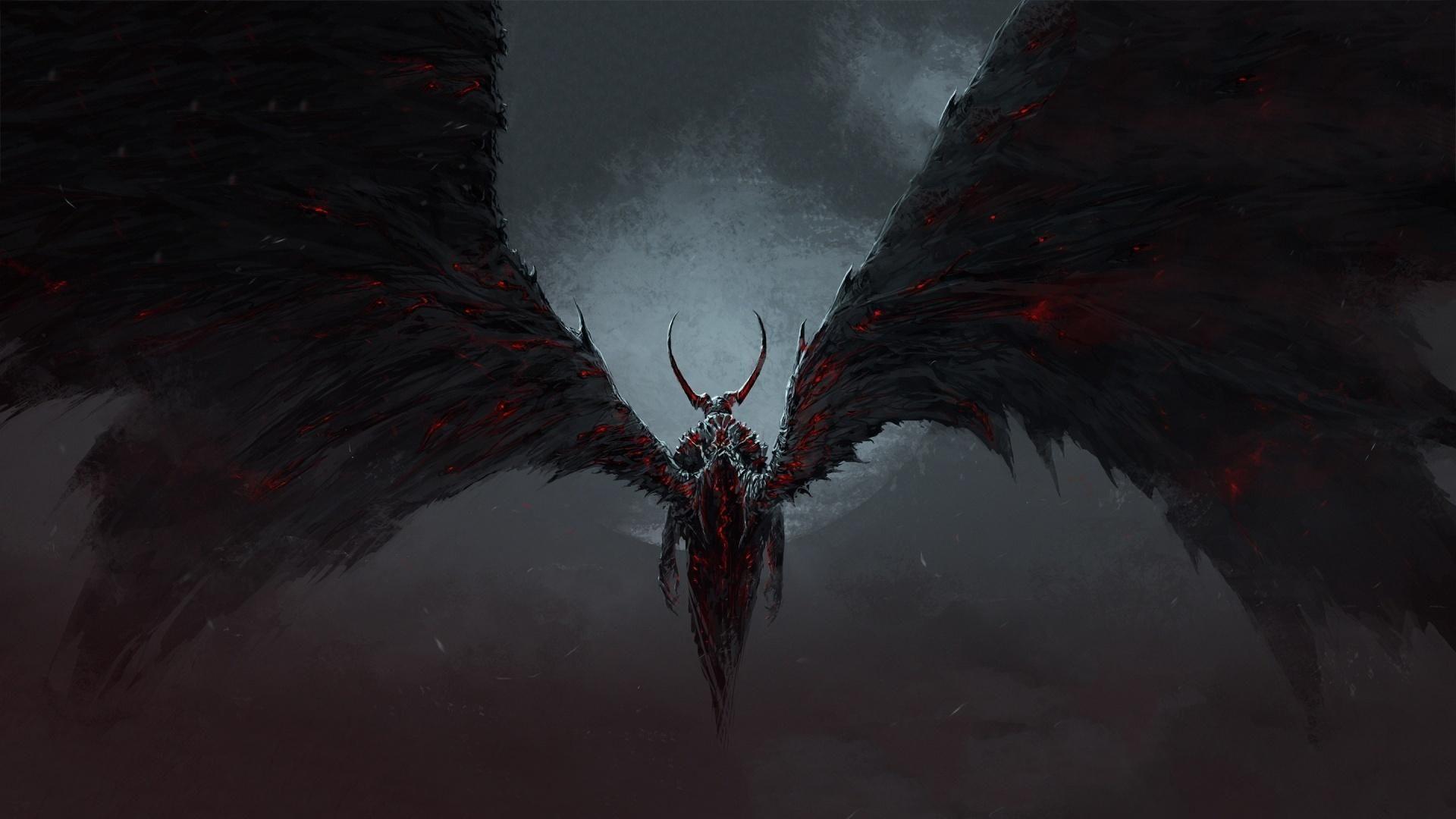 Scary angel demon HD desktop wallpaper, Widescreen, High