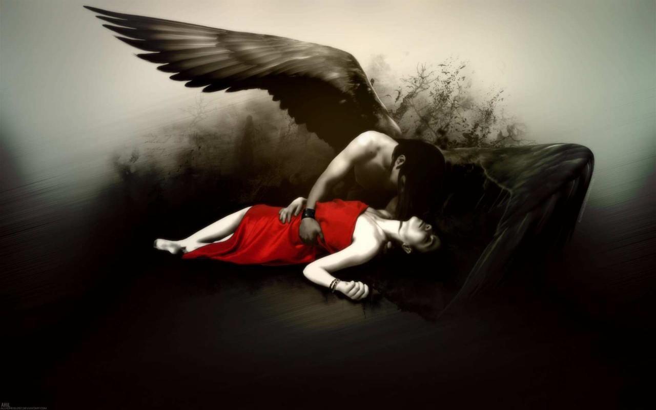 Angel And Demon Wallpaper 1280x800