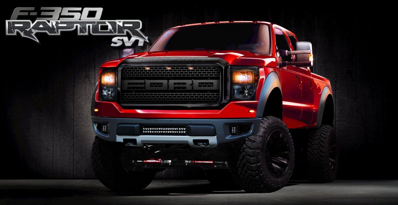 Ford F 350 Raptor Red Heavy Pick Up Wallpaper Wallpaperx1353