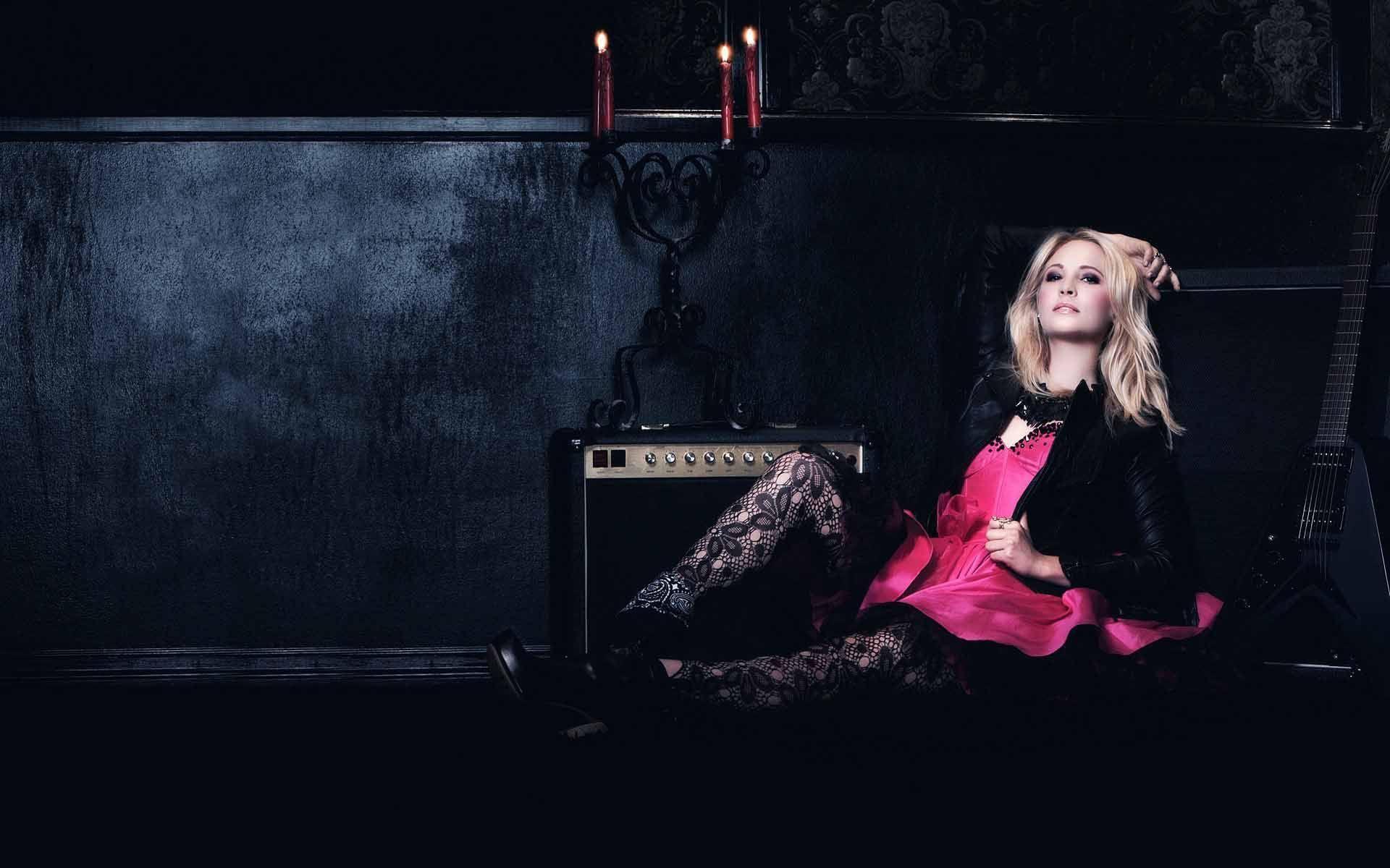 Candice Accola With Black And Pink Outfit. HD Celebrities