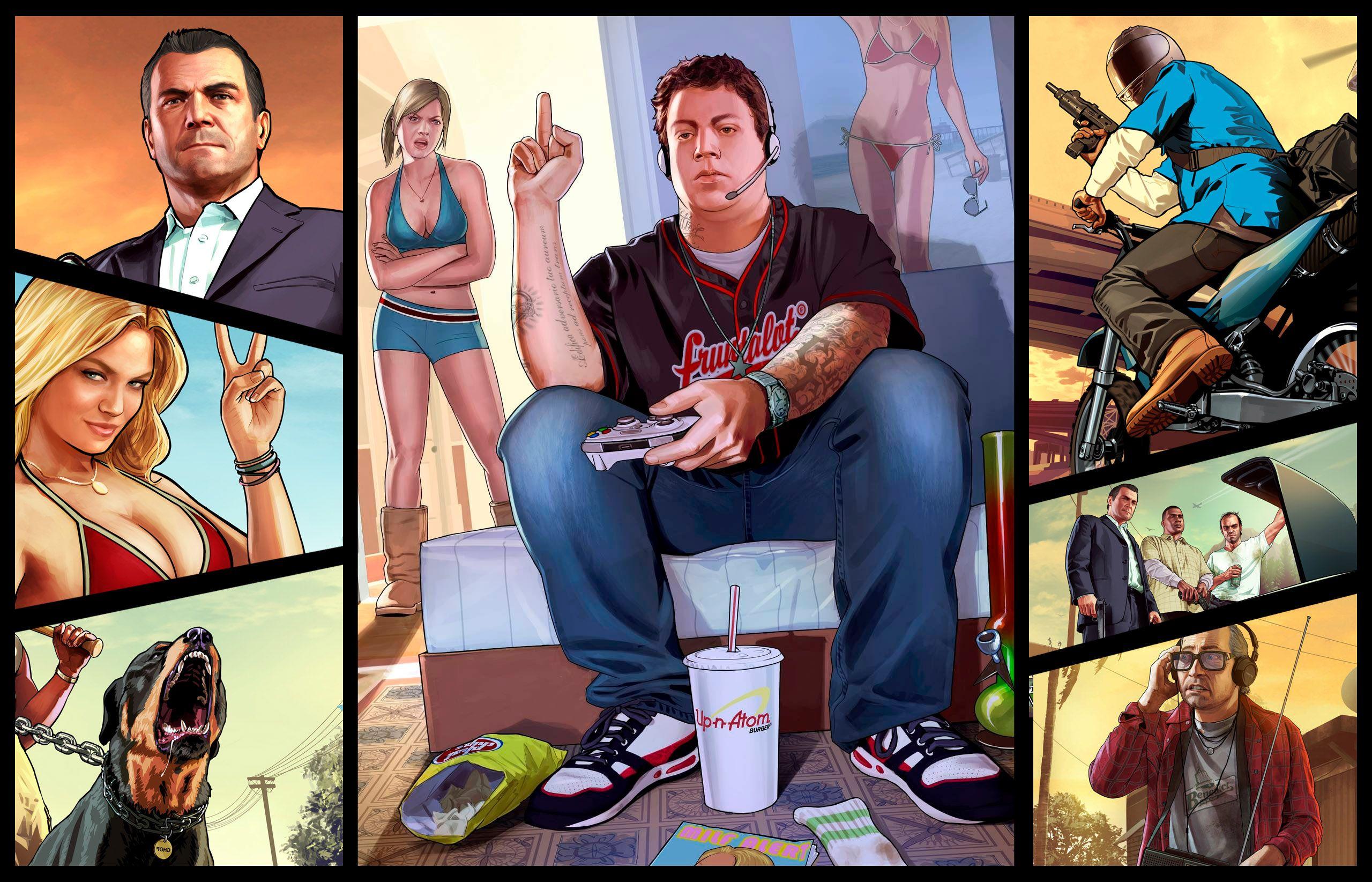 Grand Theft Auto V Wallpaper & Youtube Channel Art
