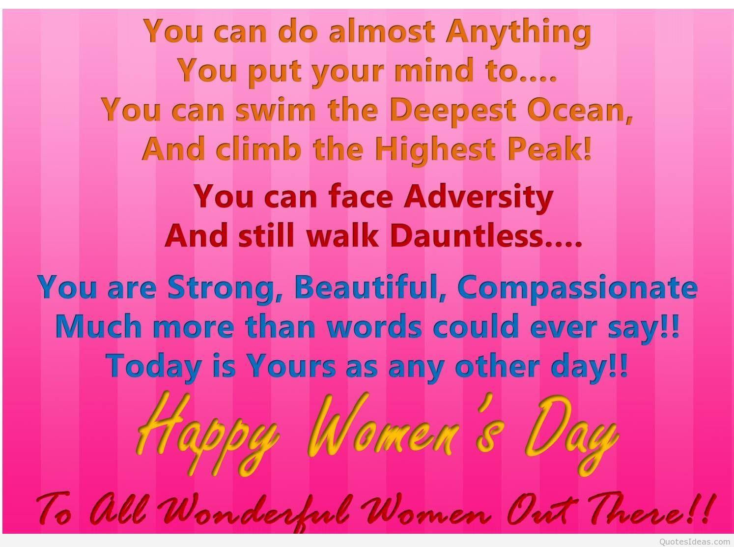 Happy women's day wallpaper quotes 2016