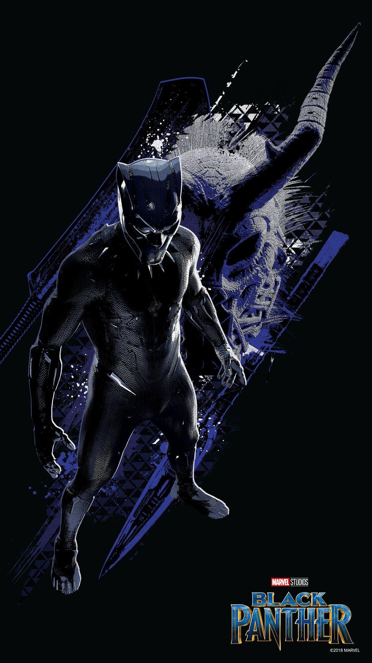  Black  Panther  Marvel  Mobile Wallpapers  Wallpaper  Cave
