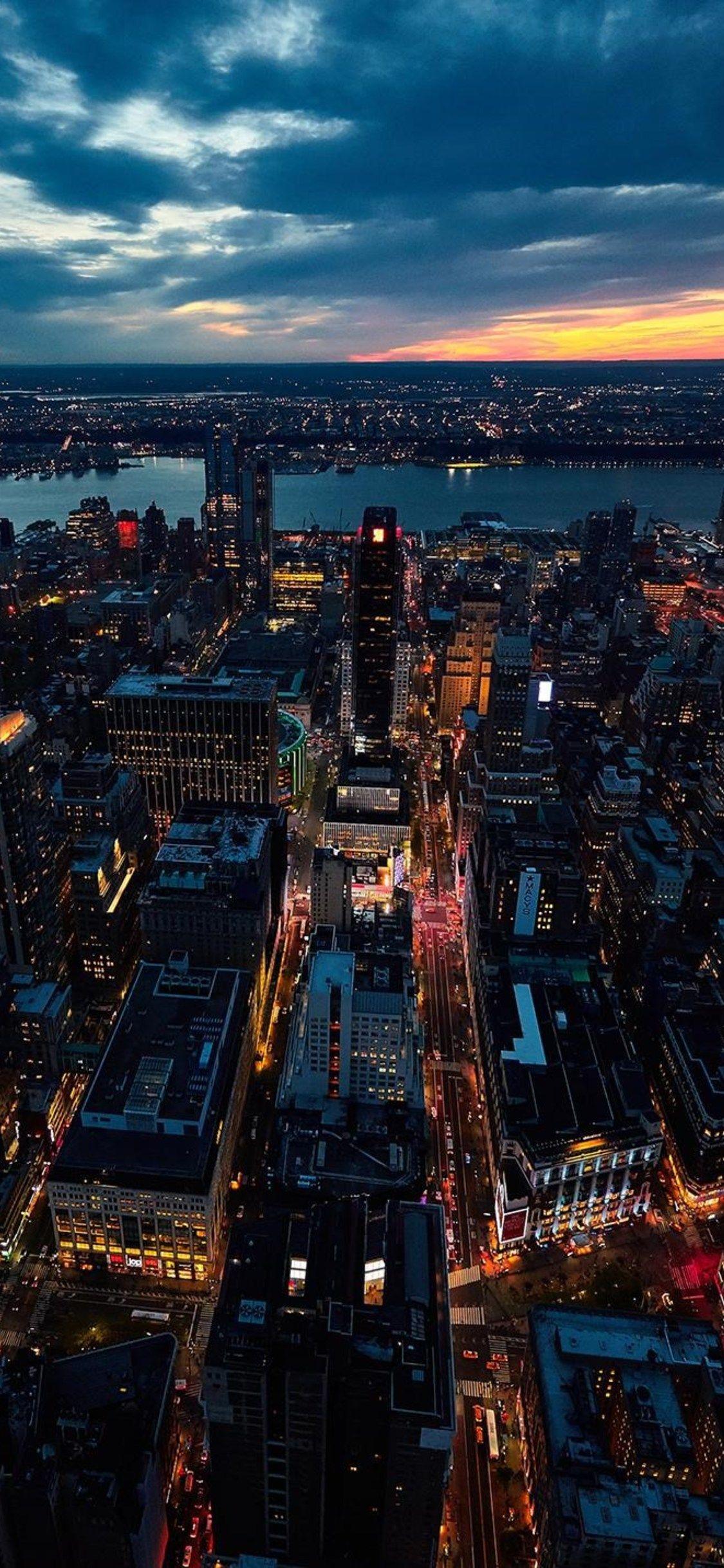 Sunset New York City iPhone X, iPhone 10 HD 4k Wallpaper