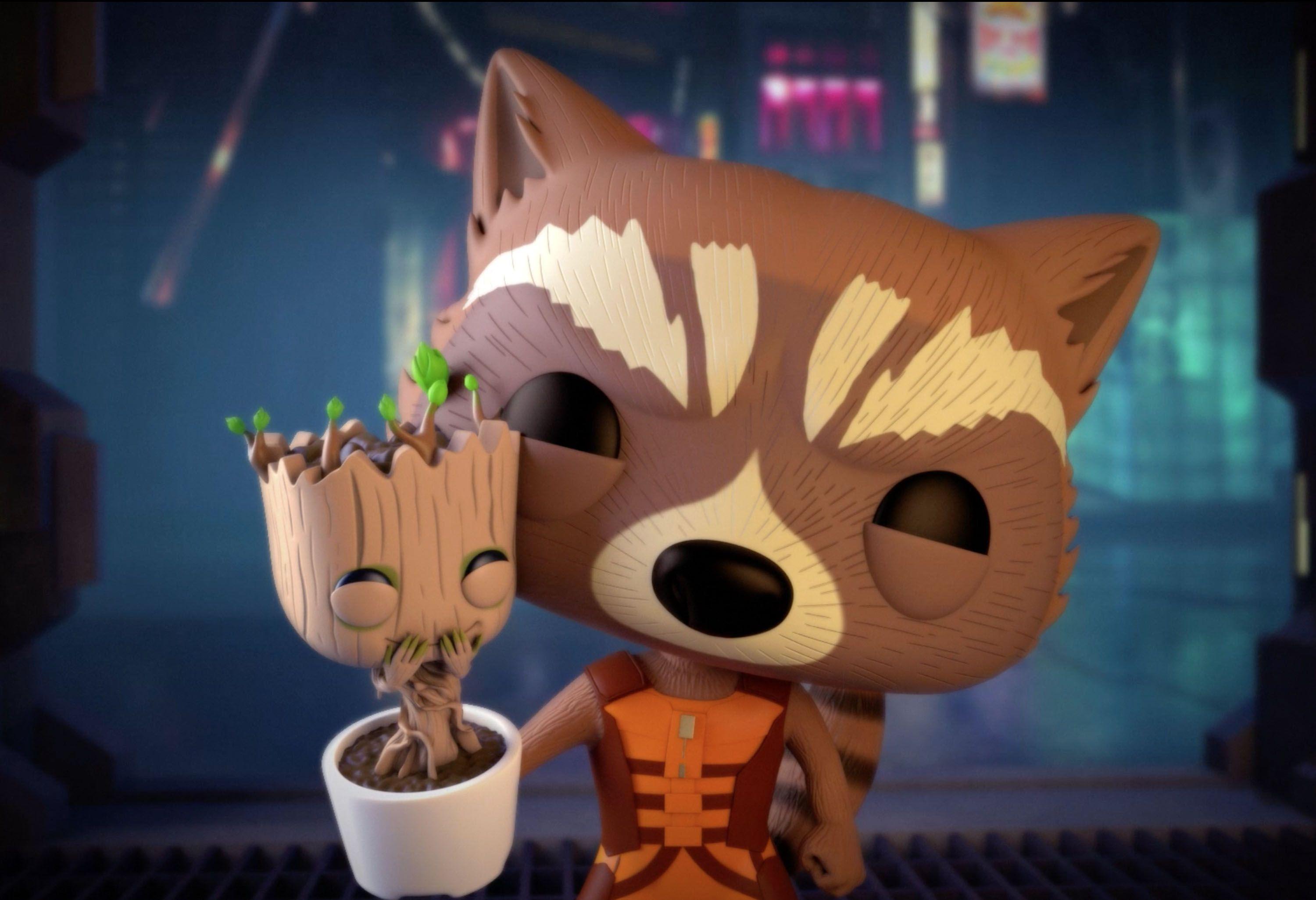 Rocket And Baby Groot Bait n Switch, HD Movies, 4k Wallpaper